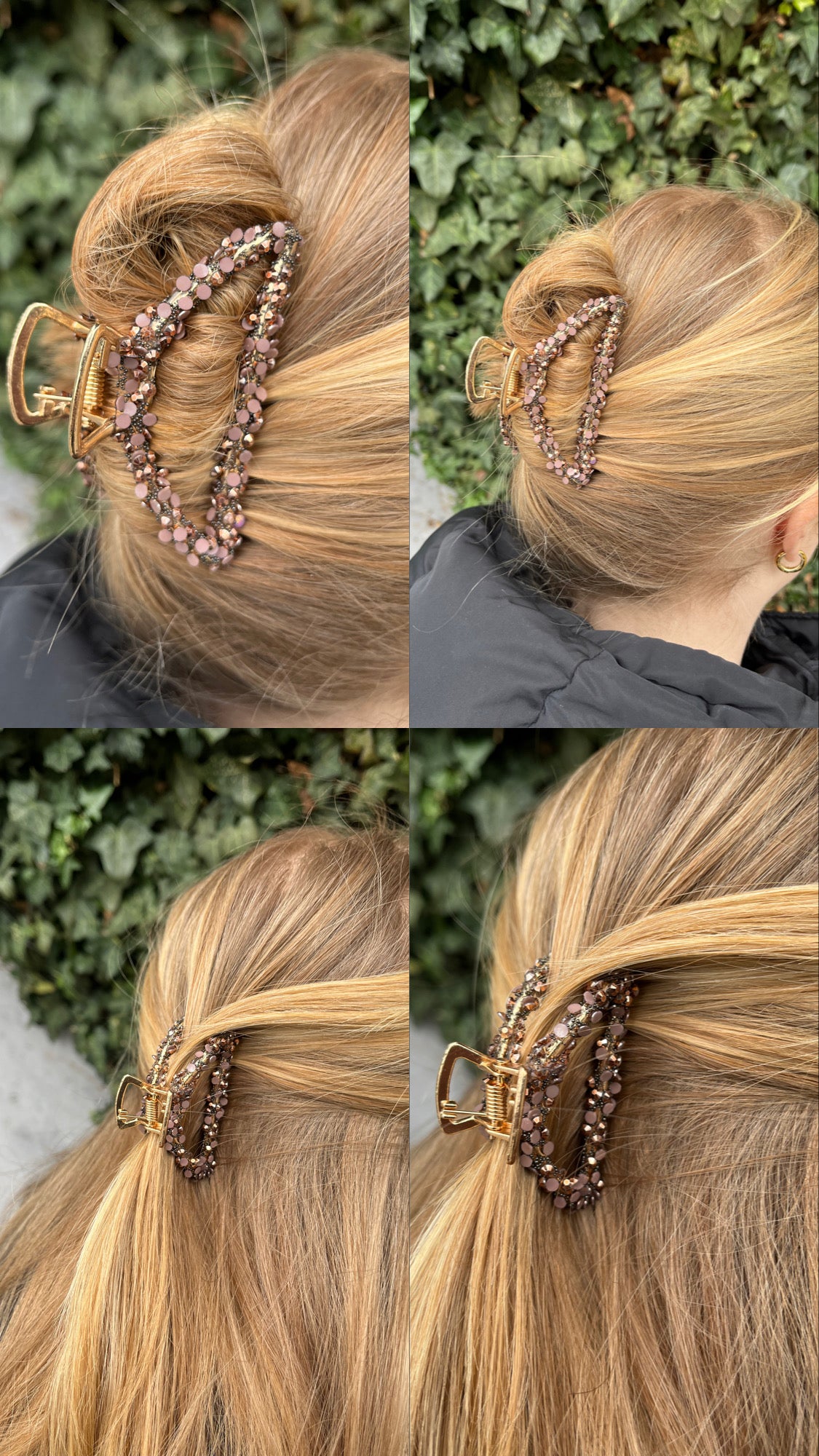 Haarspange Glitzer Mittelgroß Klein