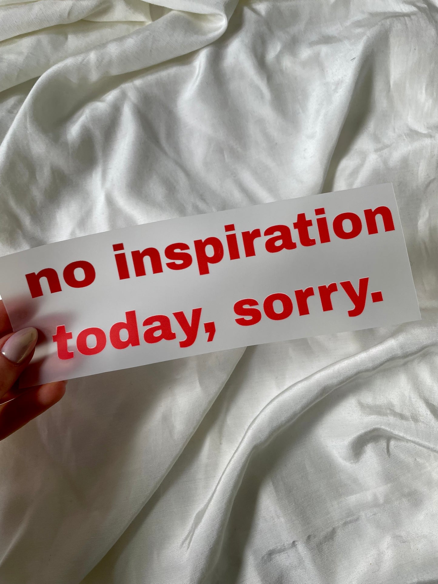 Bügelbild "No Inspiration"