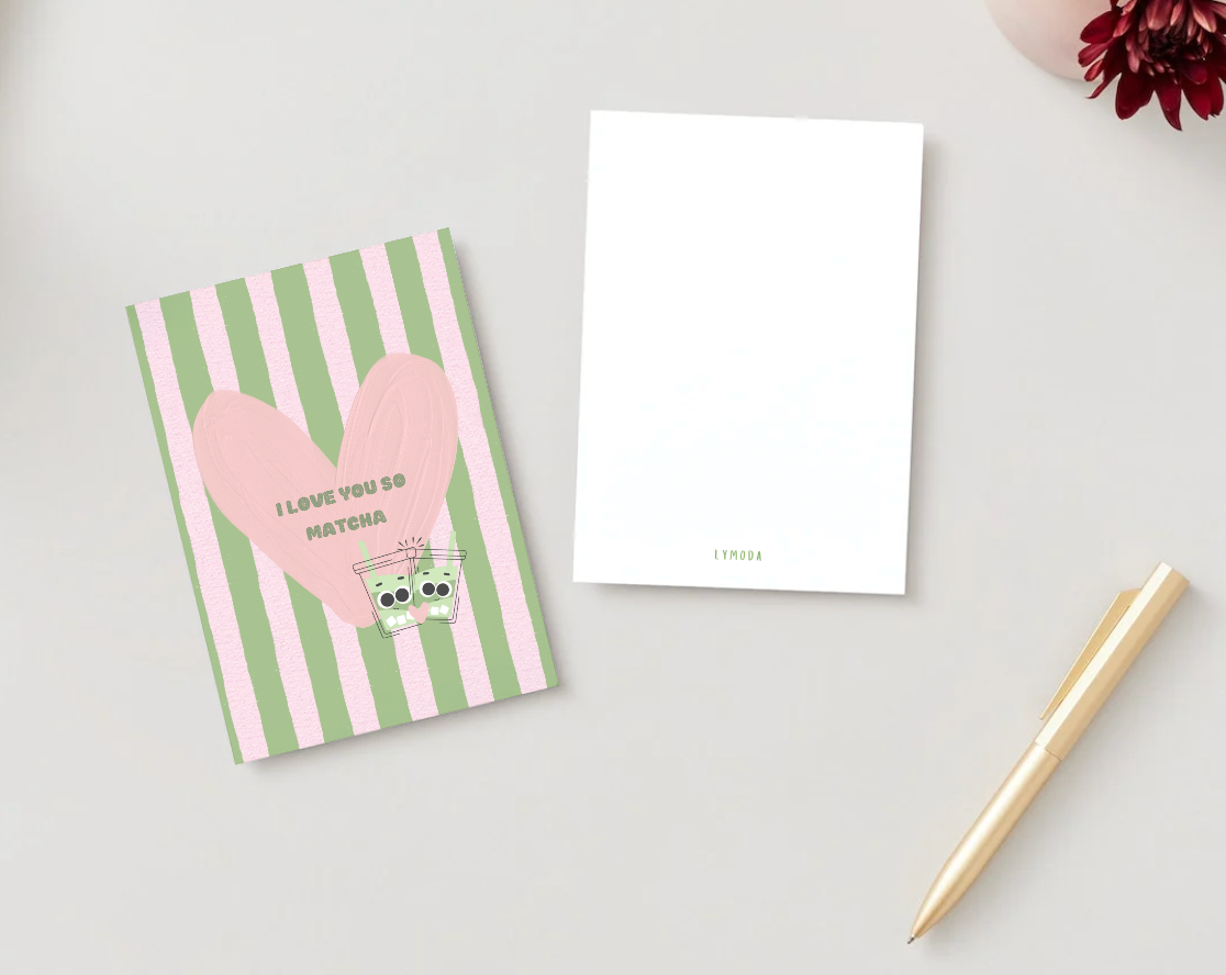 Karte "Love you so Matcha"