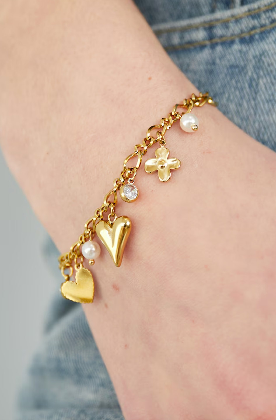 Edelstahl Armband Love Mix