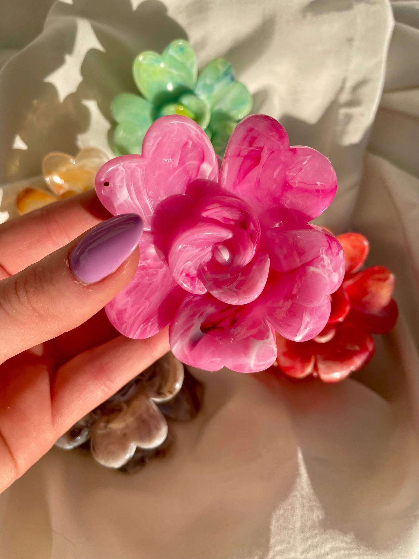 Haarspange Blume Bunt