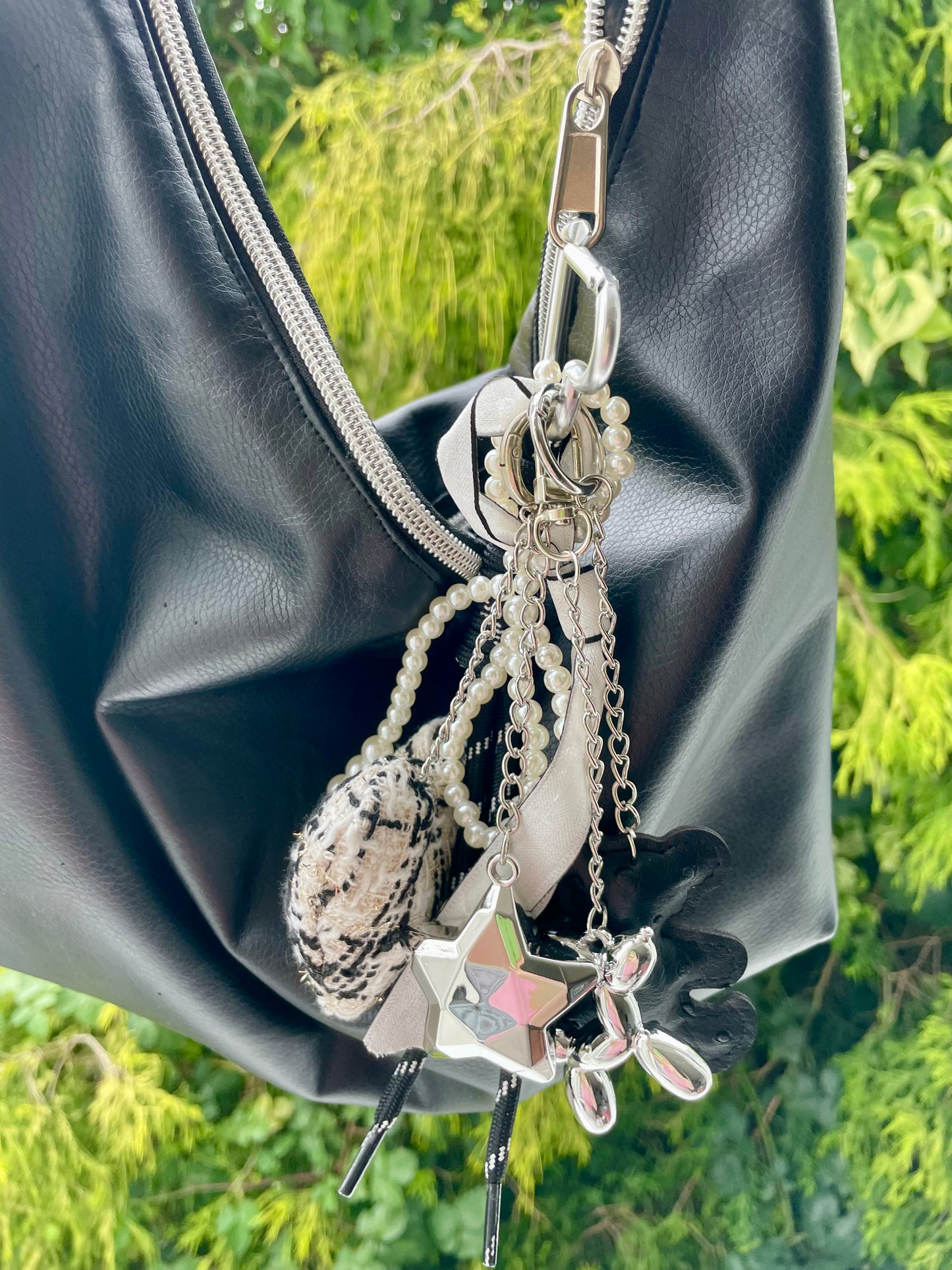 Keychain Taschenanhänger Black & White Teddy