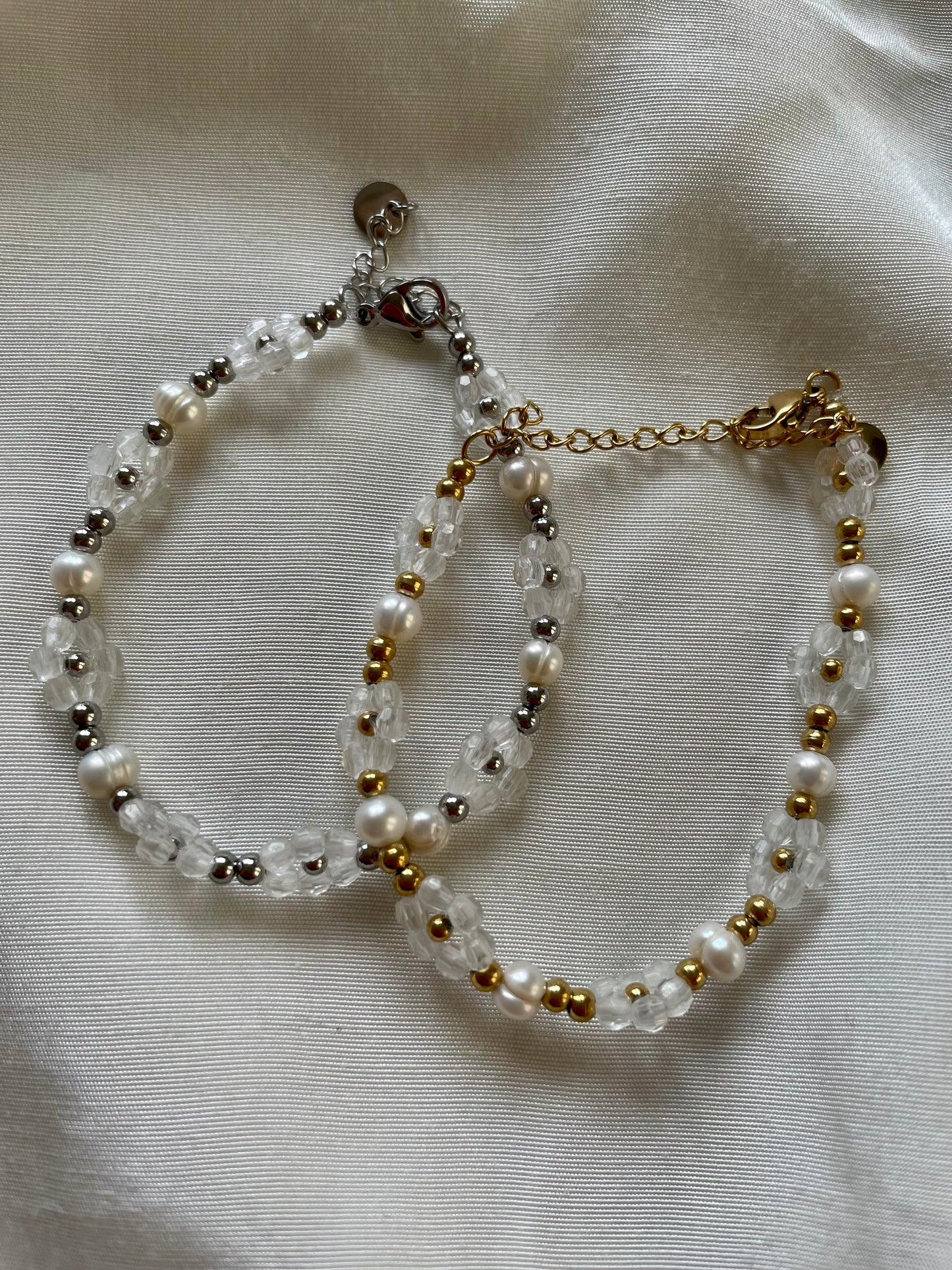 Edelstahl Armband Daisy Süßwasserperle
