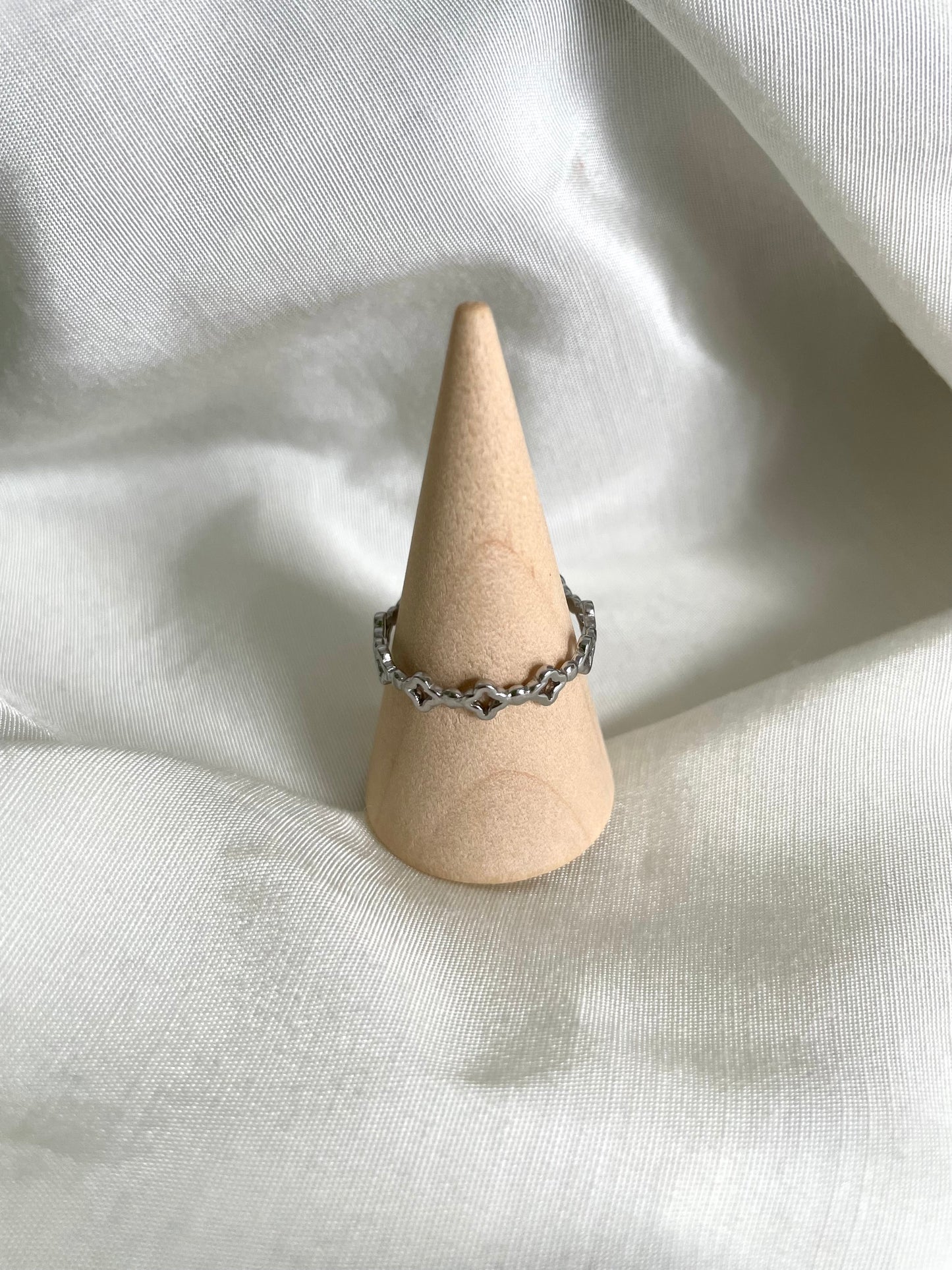 Edelstahl Ring Clovers