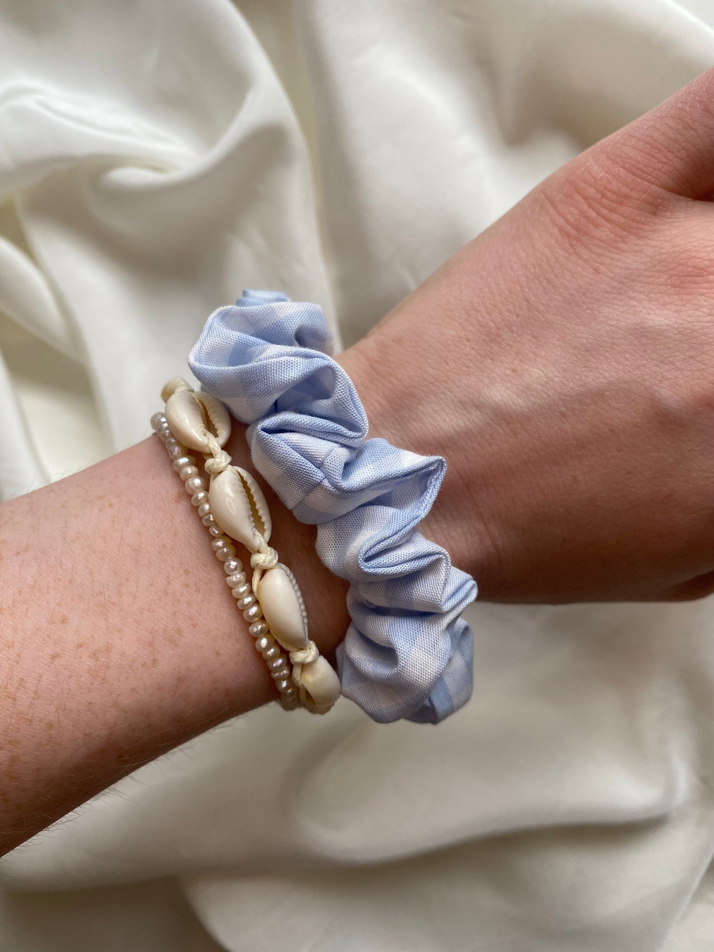 Scrunchie Set Blau Frühling