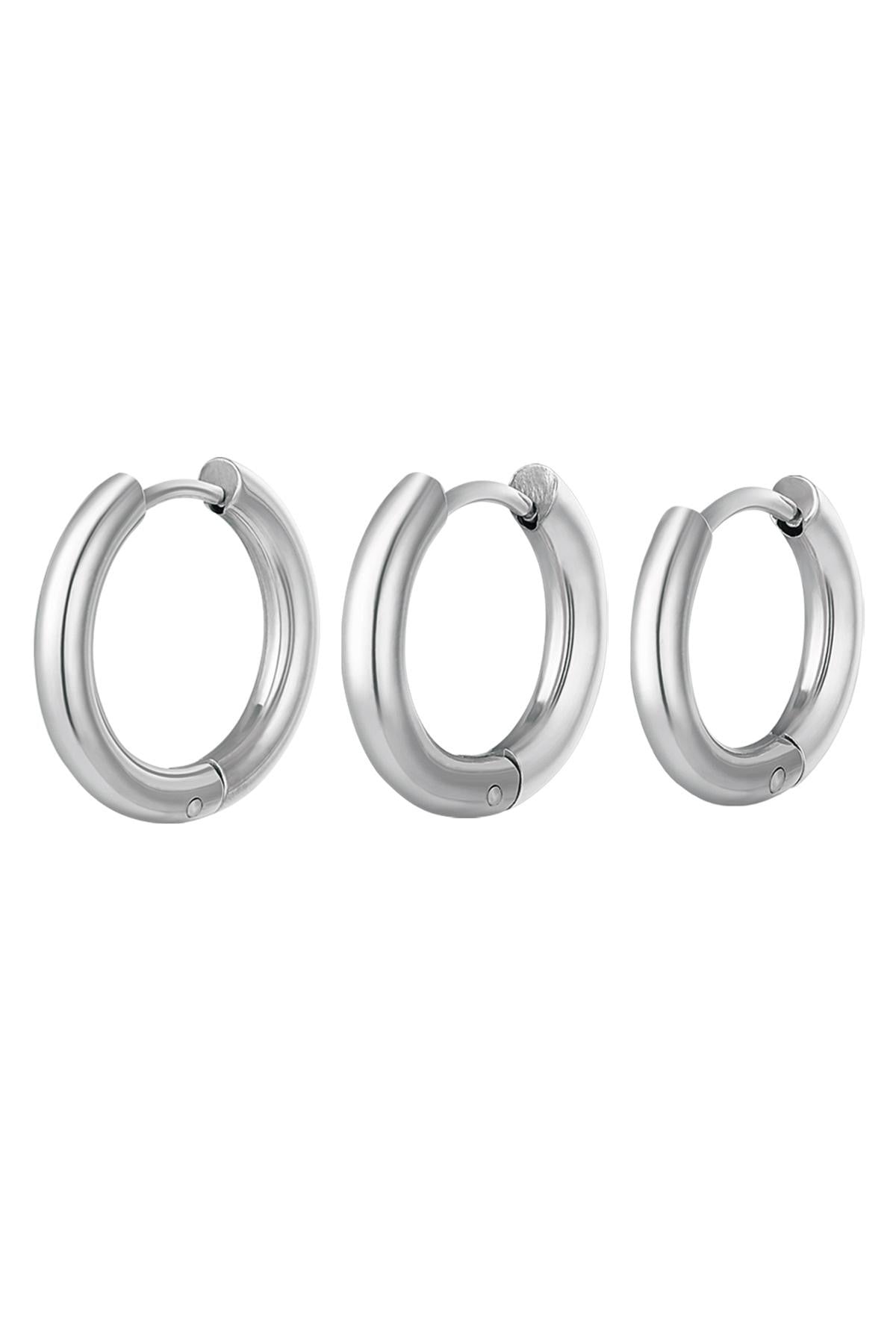 Edelstahl Ohrringe 3er Set