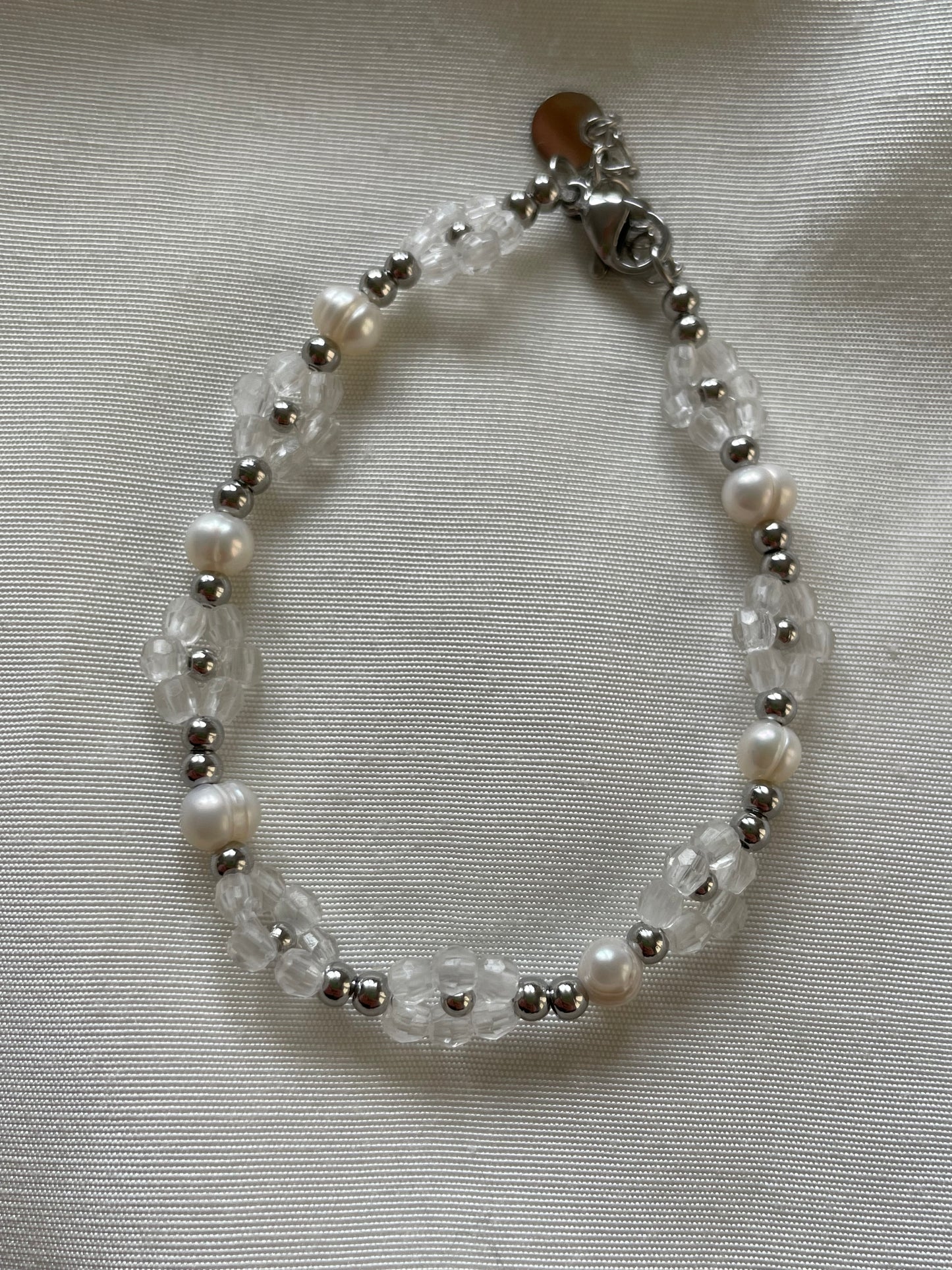 Edelstahl Armband Daisy Süßwasserperle