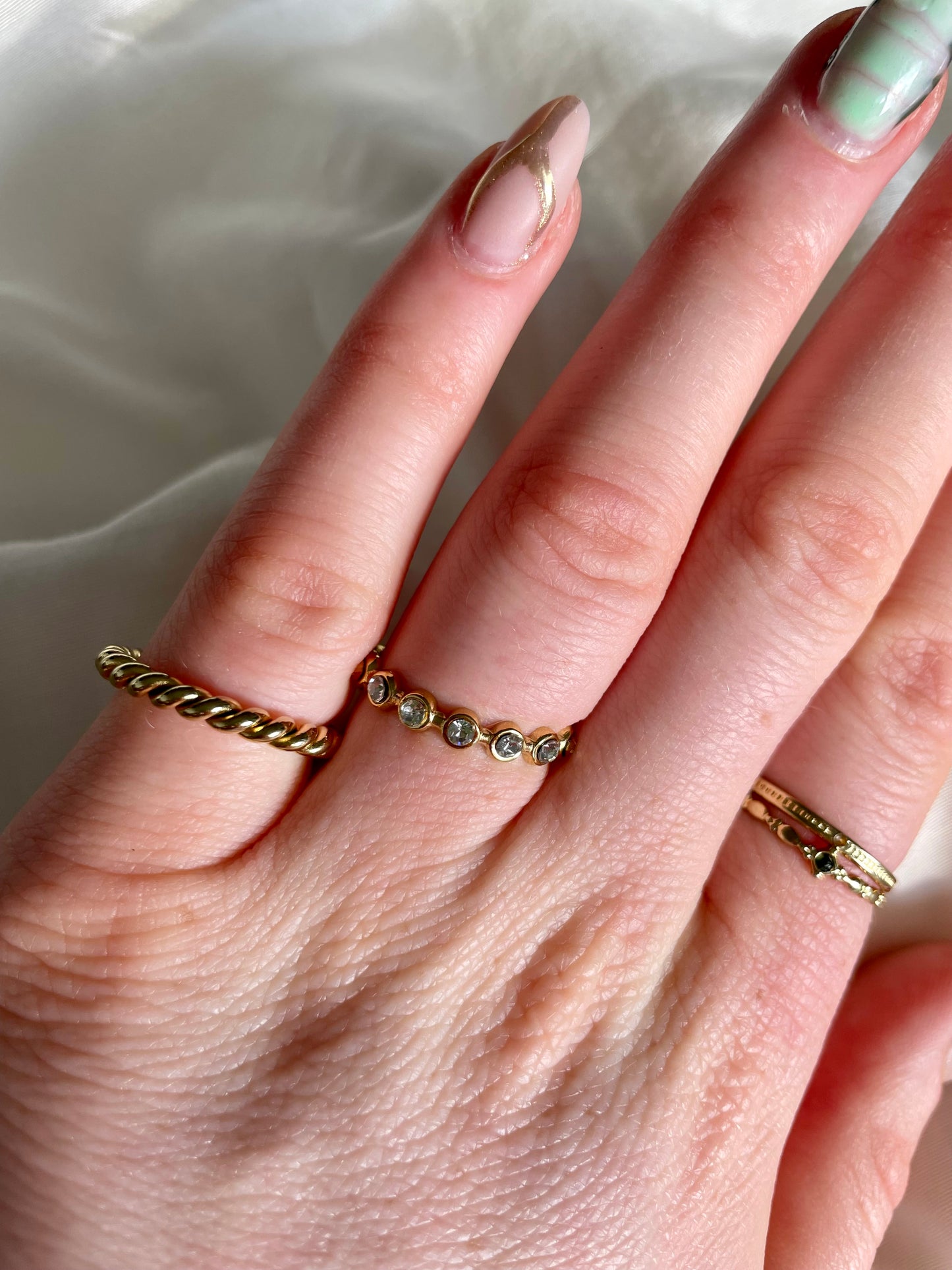 Edelstahl Ring Glamour
