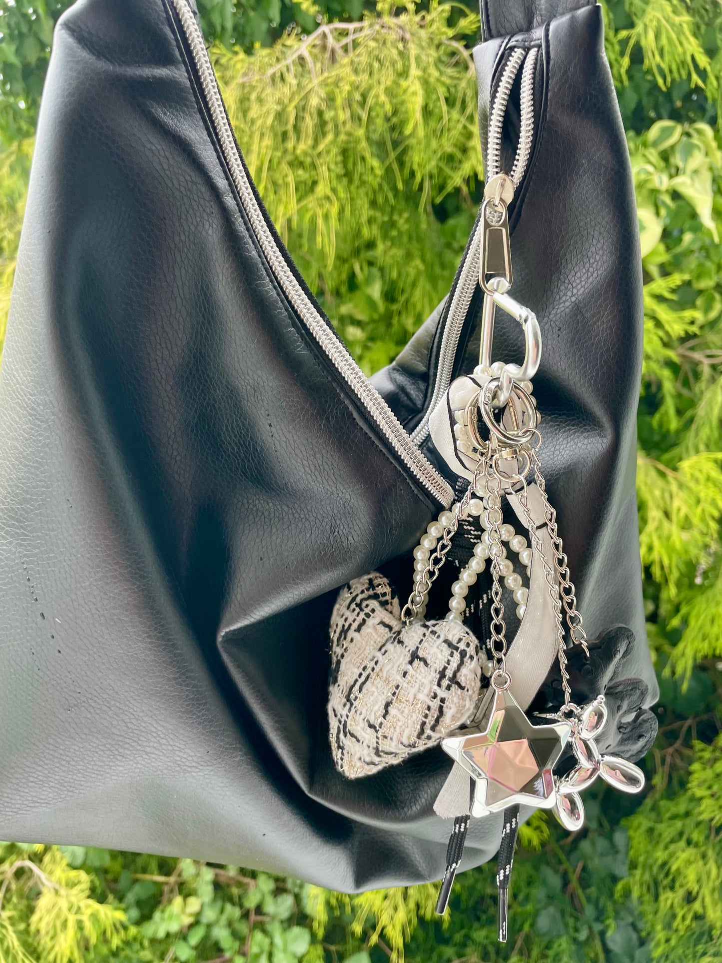 Keychain Taschenanhänger Black & White Teddy