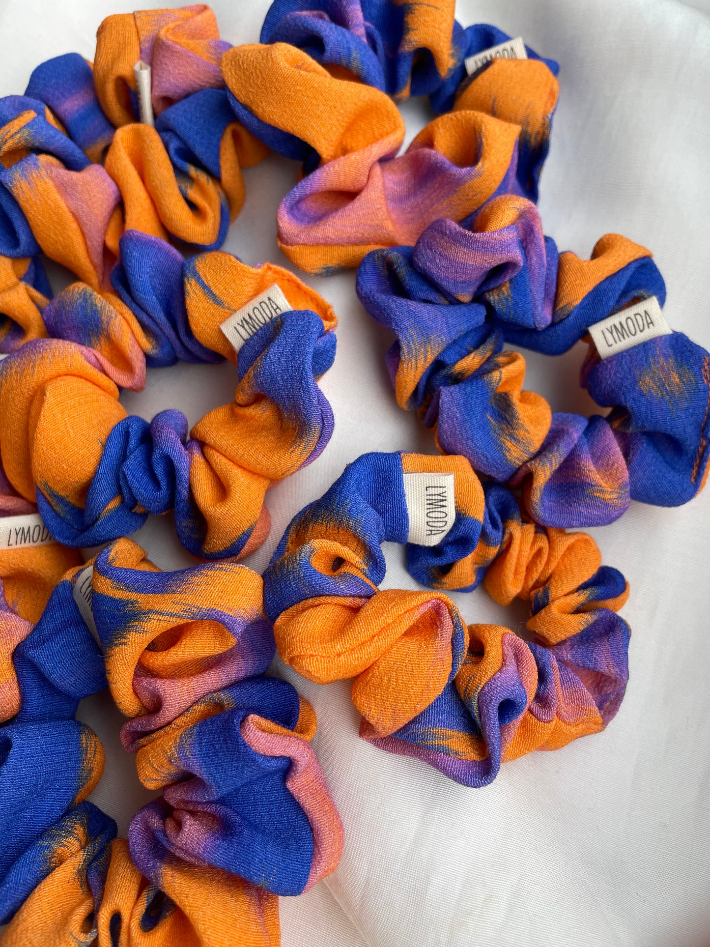 Scrunchie Orange Blau