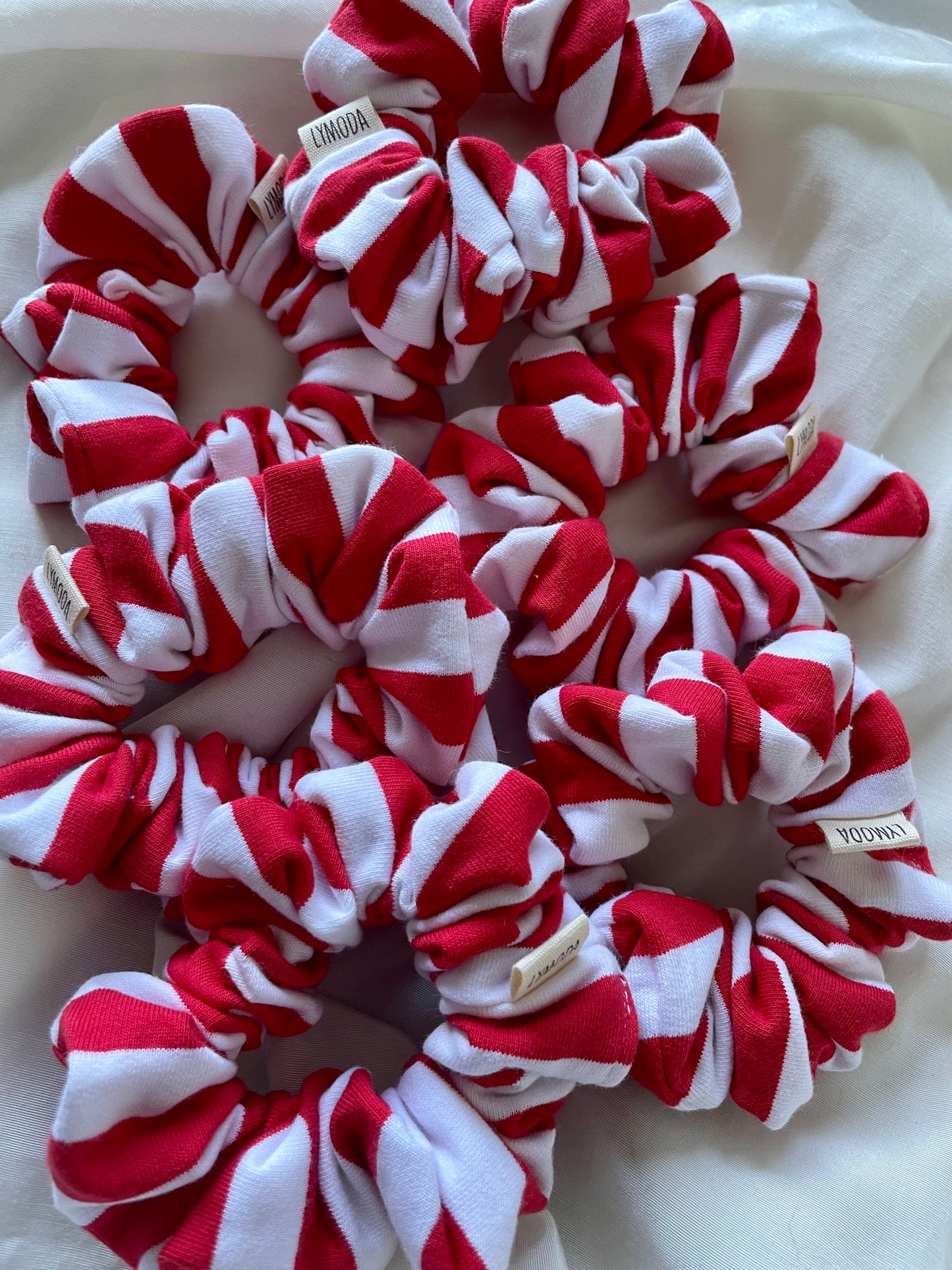 Scrunchie Rot Weiß Karneval