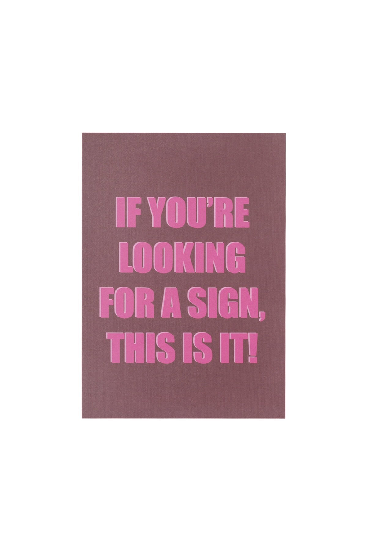 Postkarte "Sign"