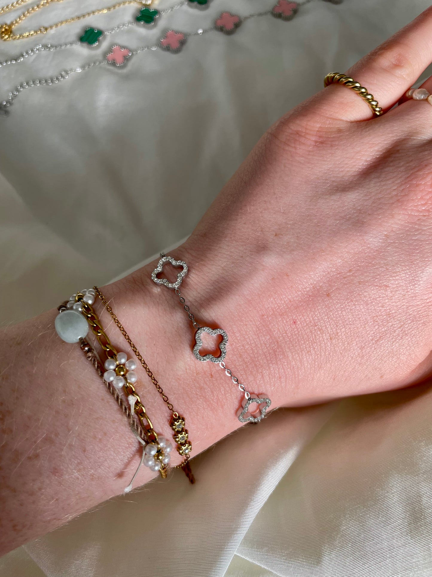 Edelstahl Armband Basic Clovers