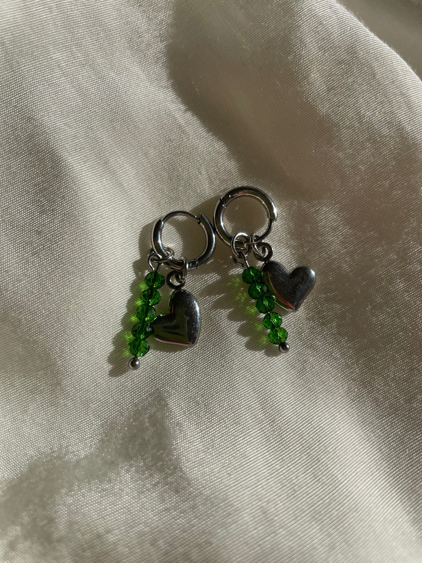 Edelstahl Ohrringe Matcha Herz