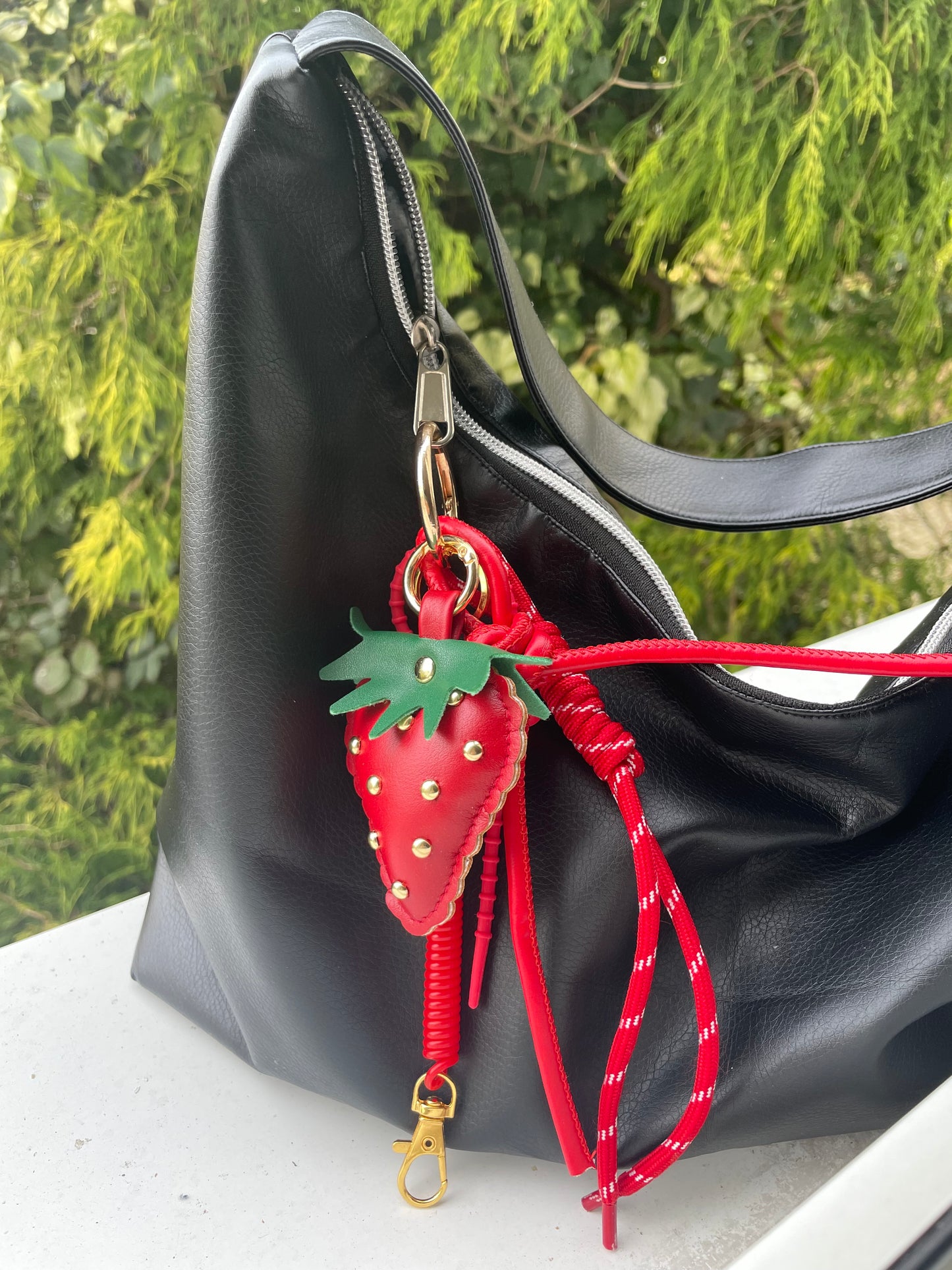 Keychain Taschenanhänger Erdbeere Rot
