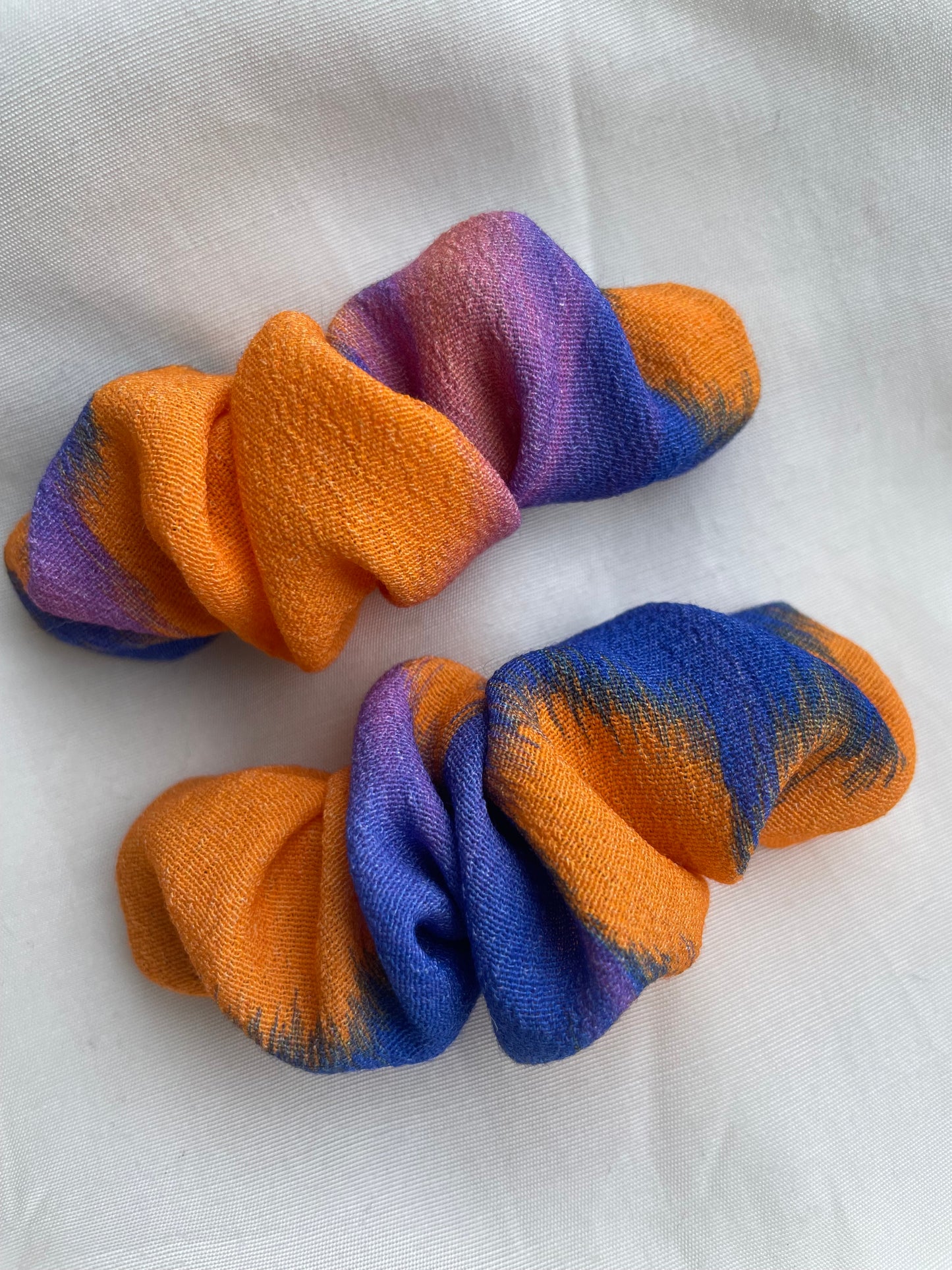 Scrunchie Orange Blau