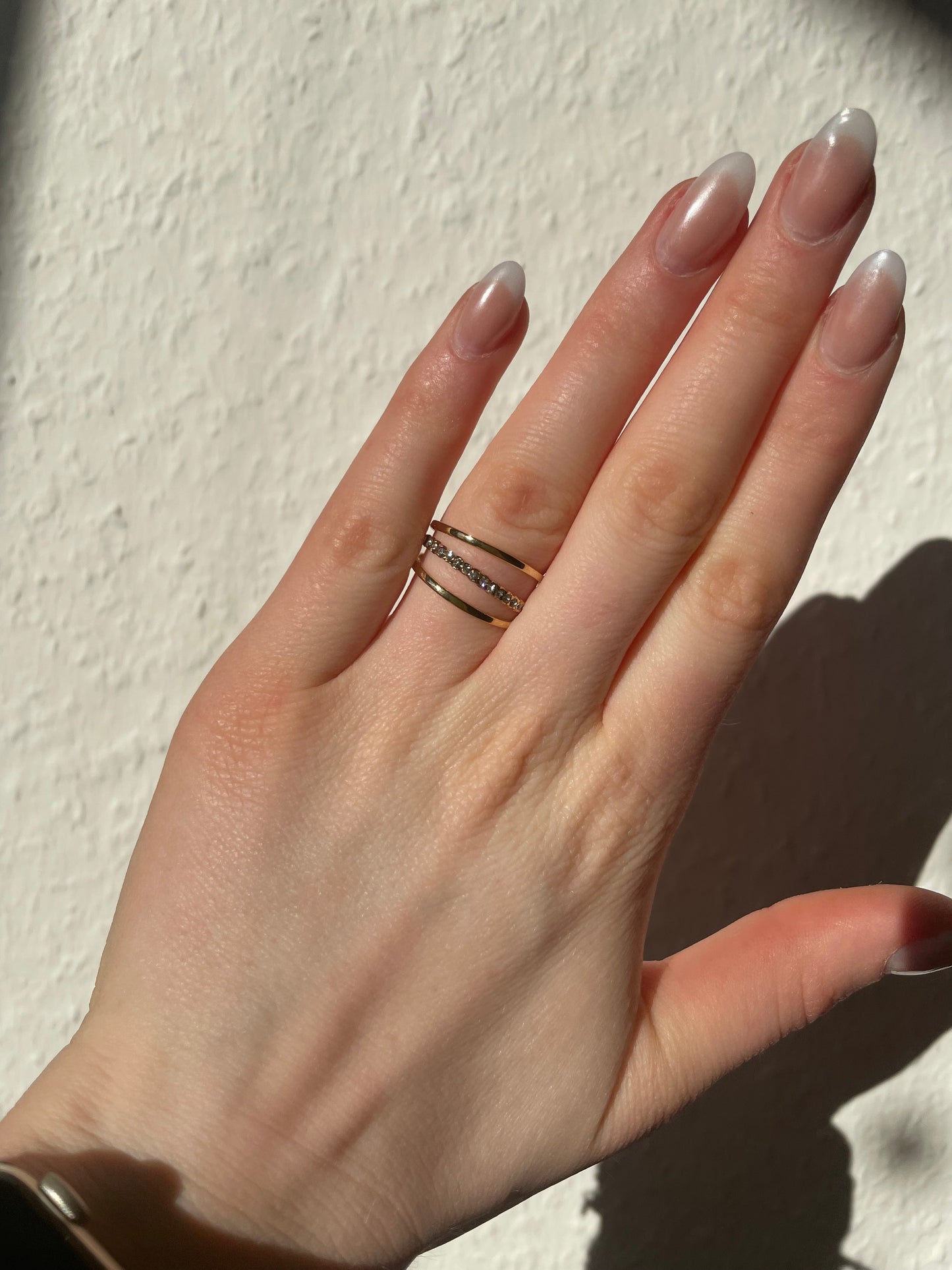 Edelstahl Ring three layers