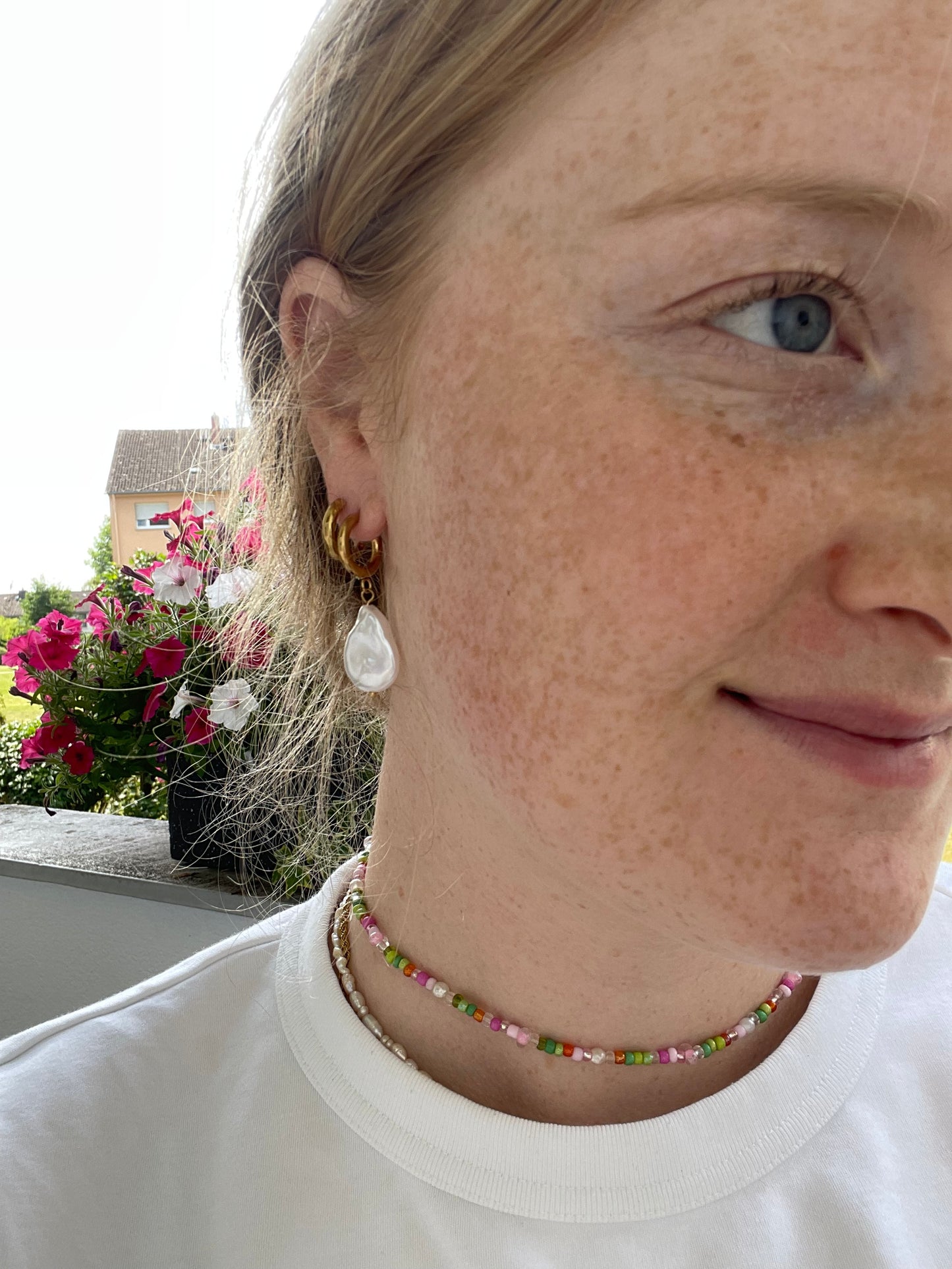 Edelstahl Ohrringe Creolen Drop