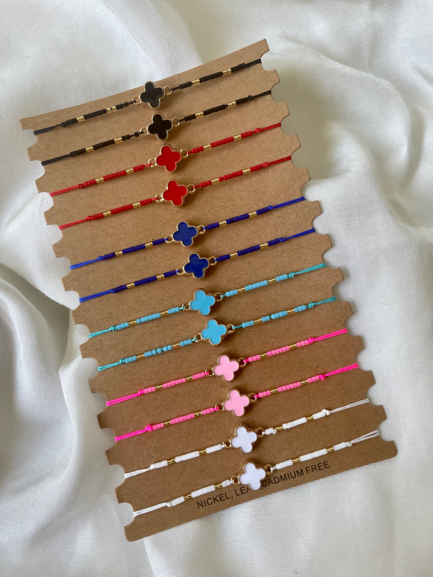 Dünnes Kleeblatt Armband & Fußkettchen