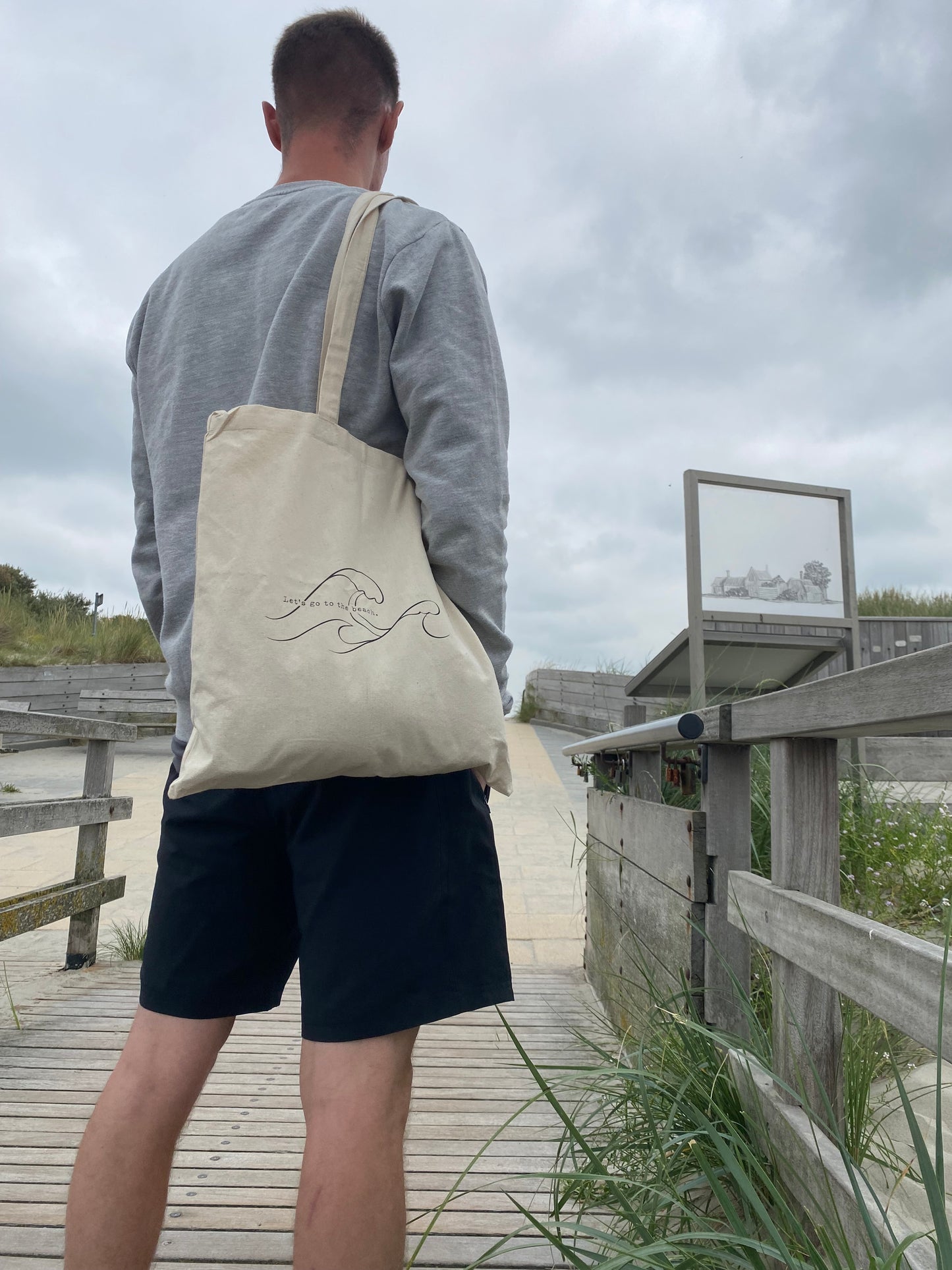 Jutebeutel Strandtasche "Let's go to the Beach"