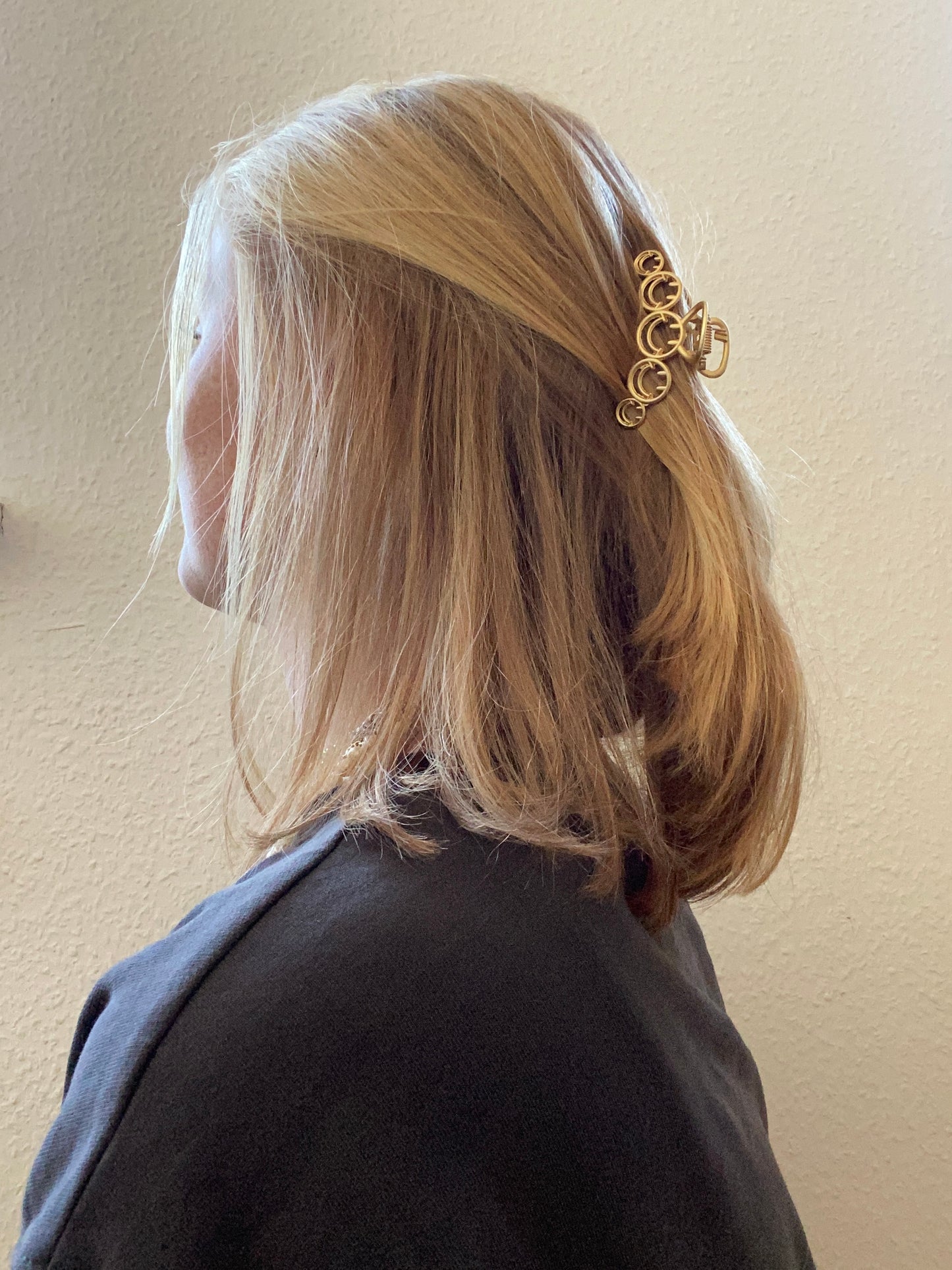 Haarspange Gold Smiley