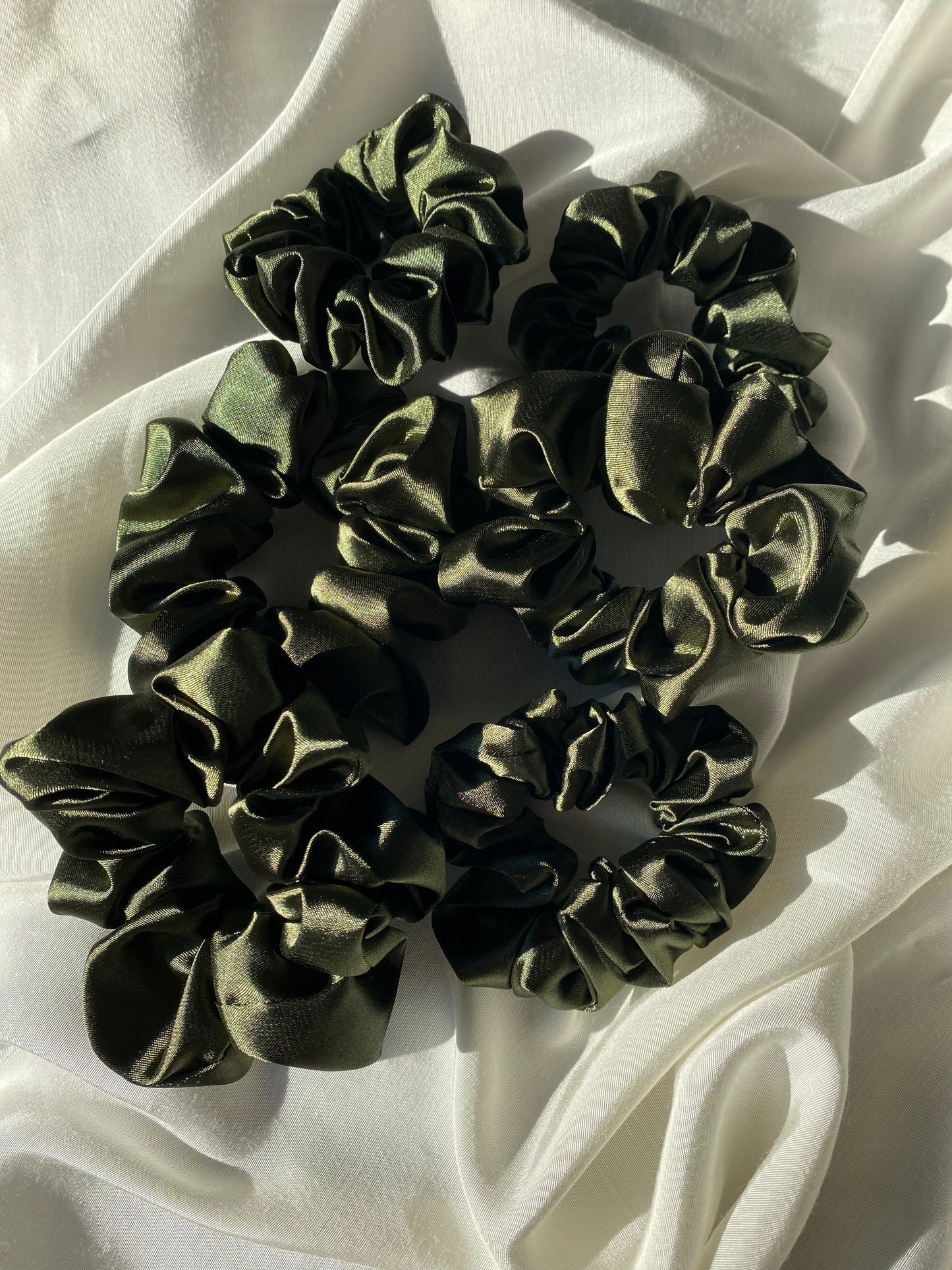 Scrunchie Dunkelgrün Satin