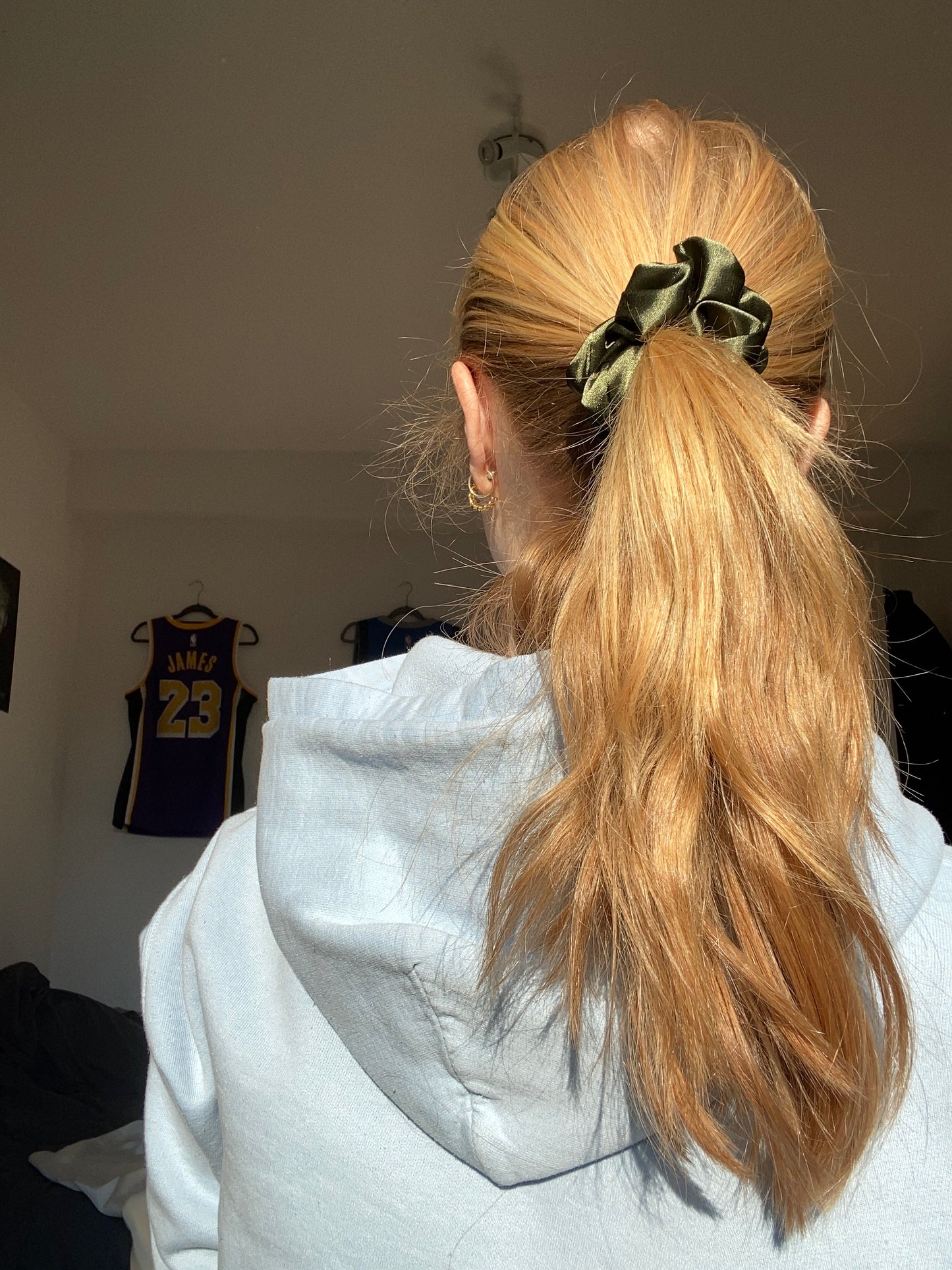 Scrunchie Dunkelgrün Satin