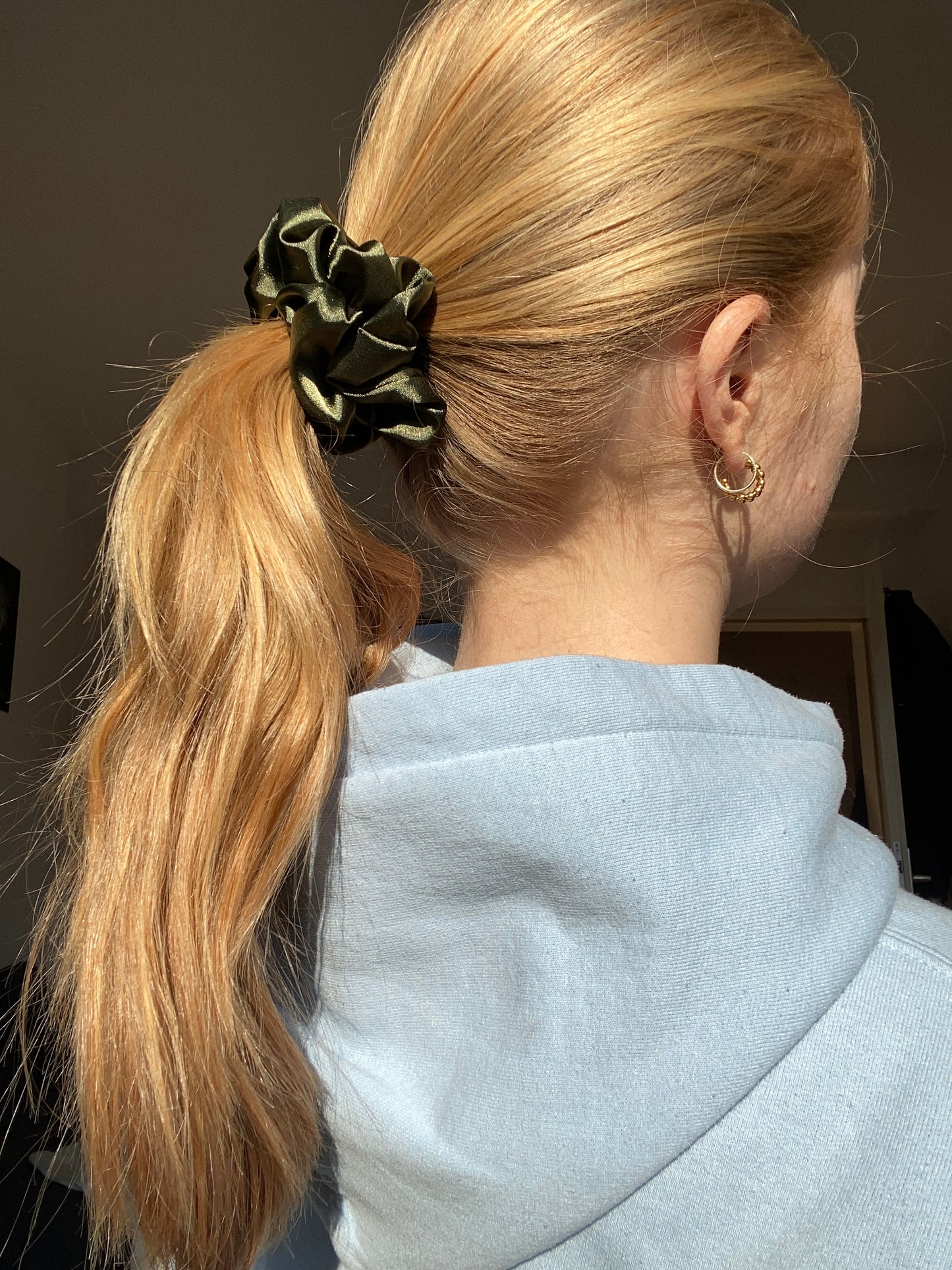 Scrunchie Dunkelgrün Satin