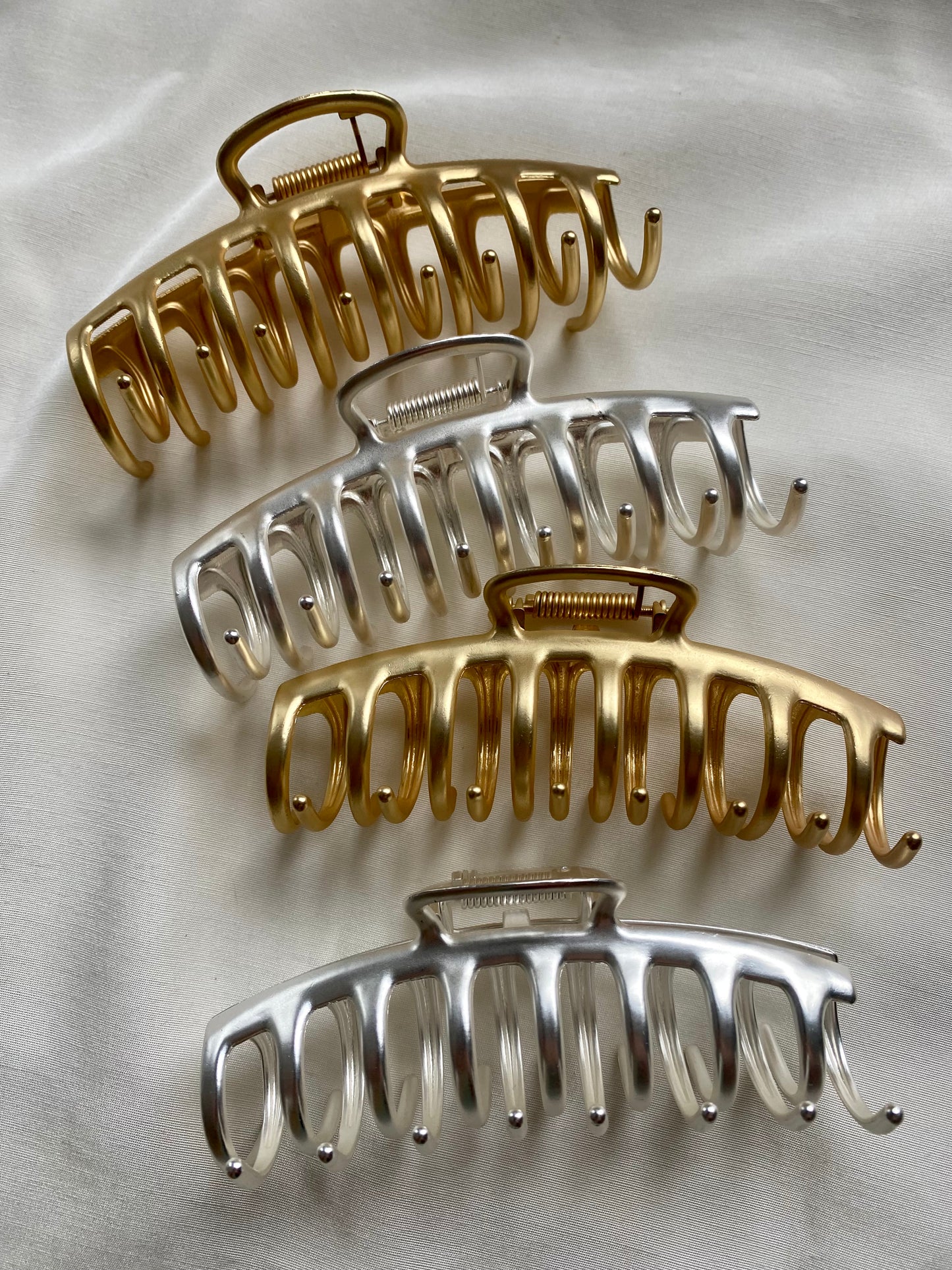 Französische Haarkralle Gold Silber