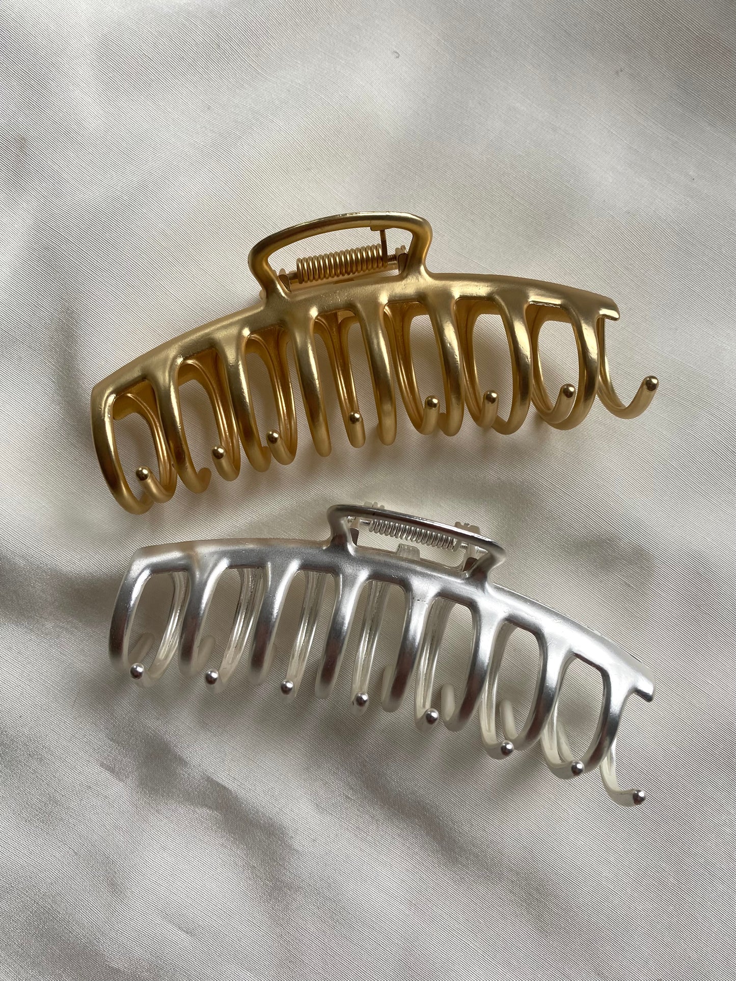 Französische Haarkralle Gold Silber