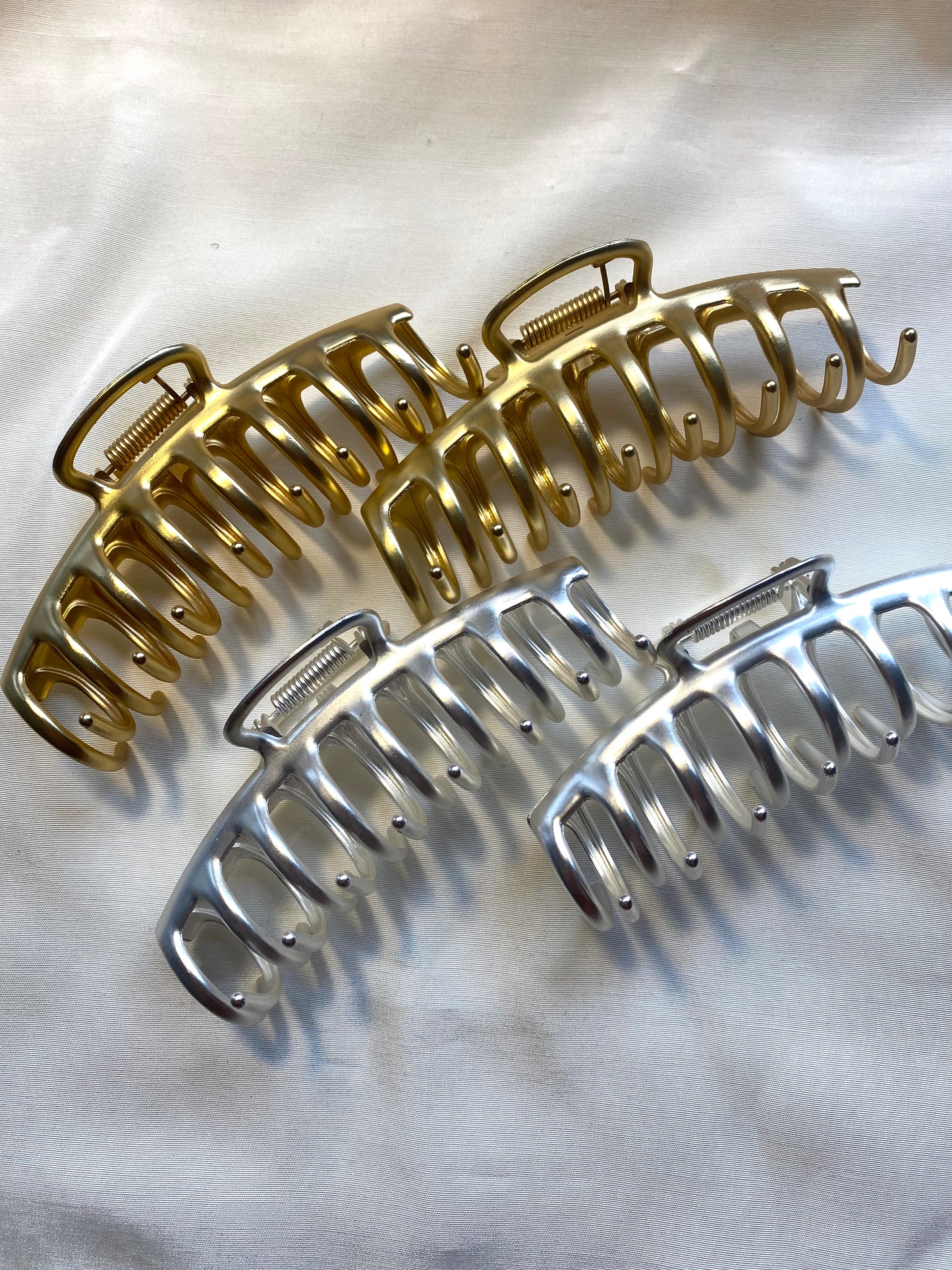 Französische Haarkralle Gold Silber