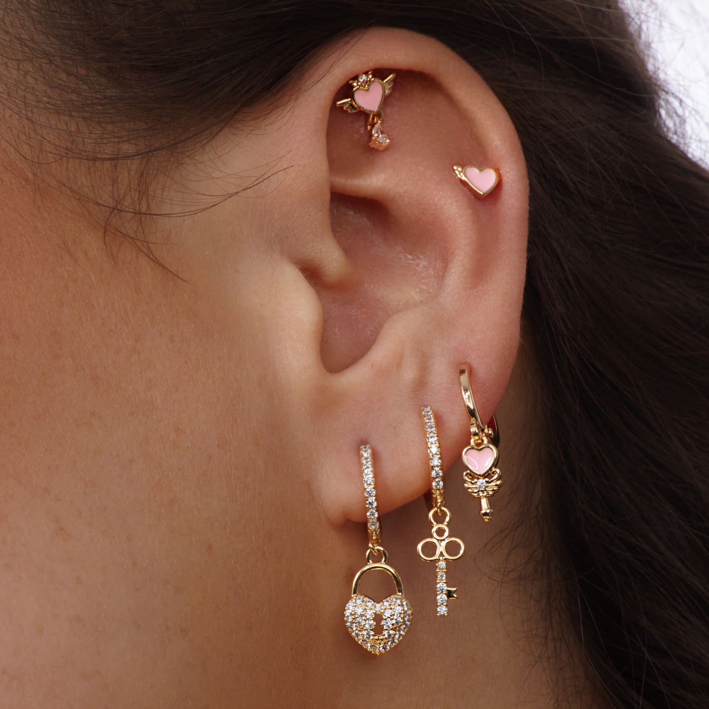Edelstahl Piercing Pink Angel