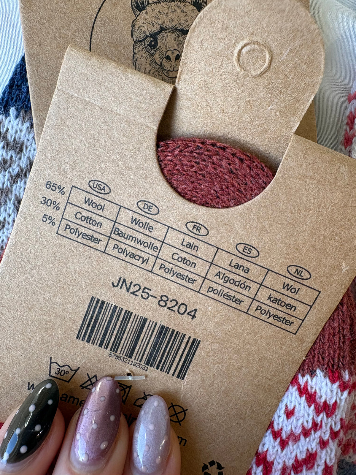 Alpaka Socken Karo Muster