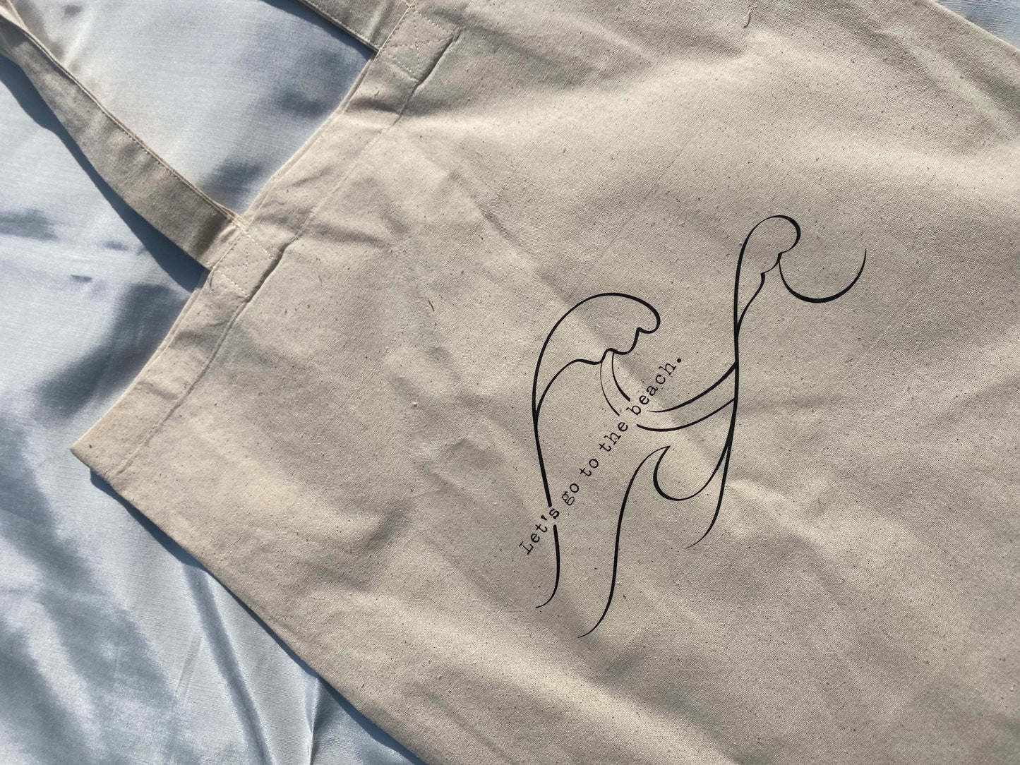 Jutebeutel Strandtasche "Let's go to the Beach"