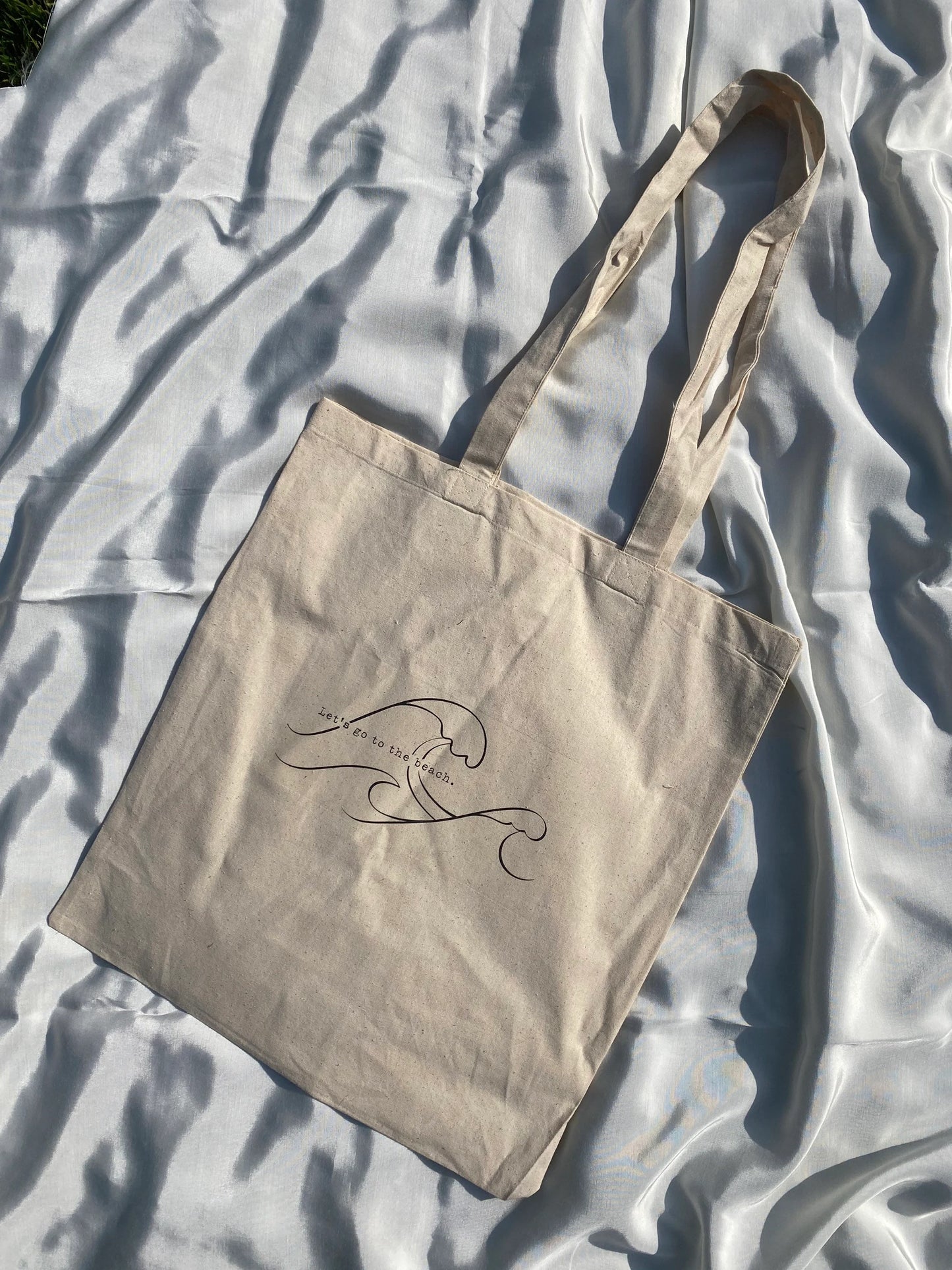 Jutebeutel Strandtasche "Let's go to the Beach"