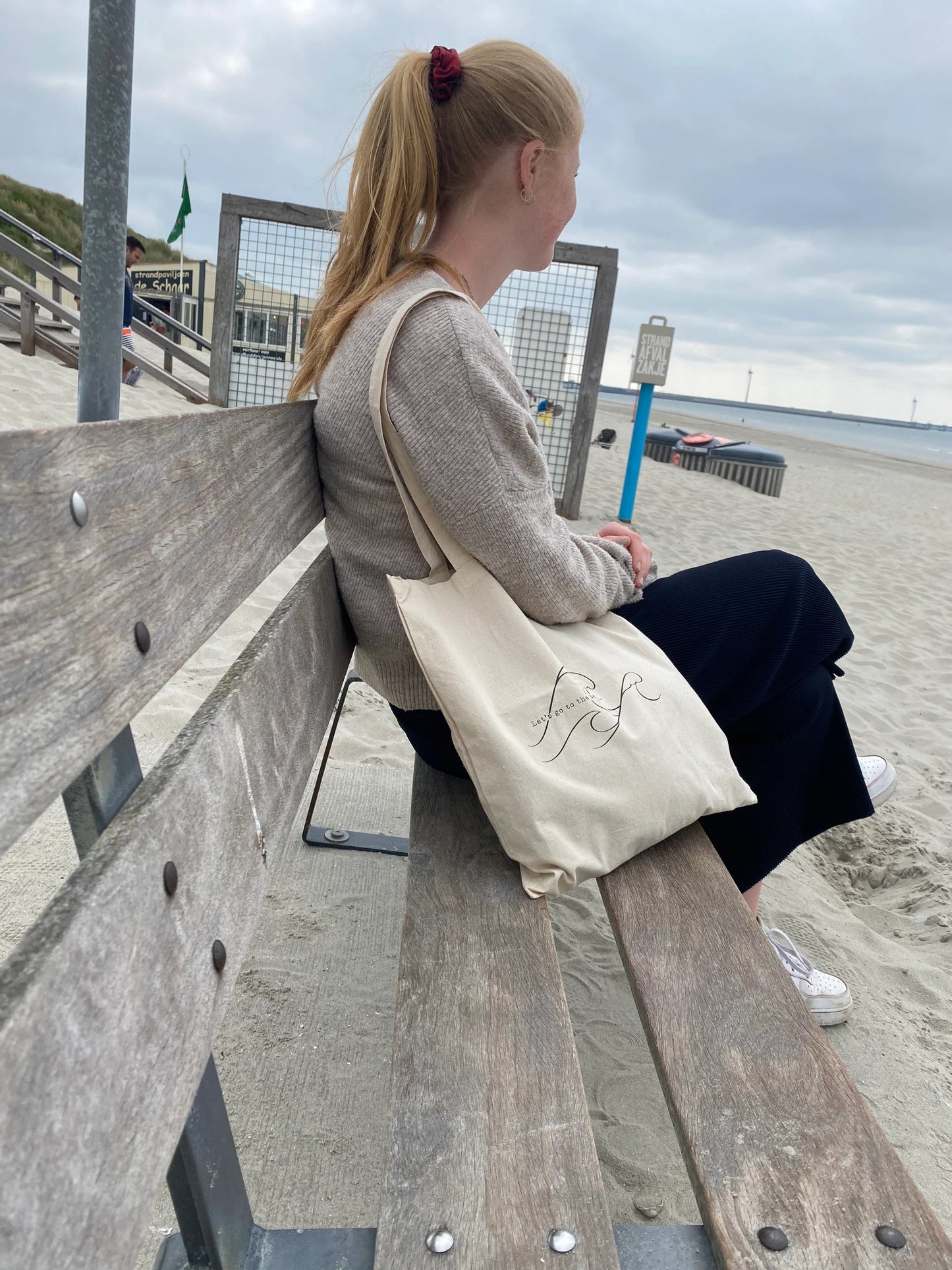 Jutebeutel Strandtasche "Let's go to the Beach"