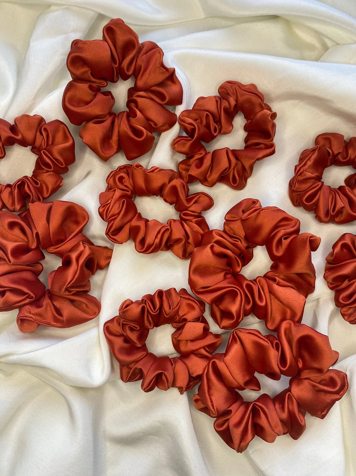 Scrunchie Orange Satin
