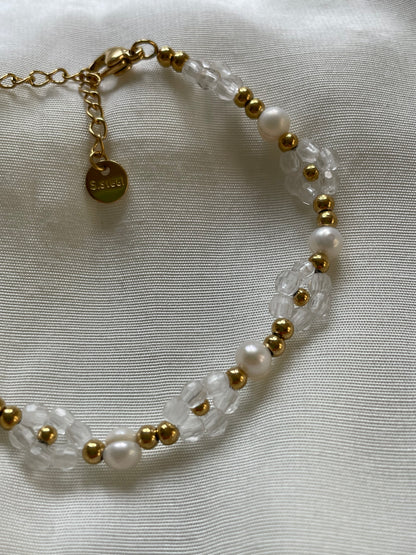 Edelstahl Armband Daisy Süßwasserperle