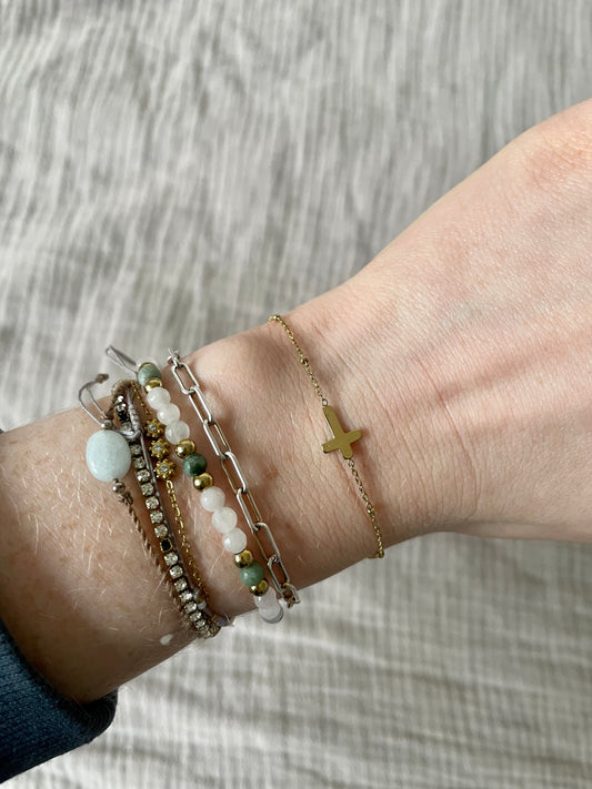 Edelstahl Armband Kreuz