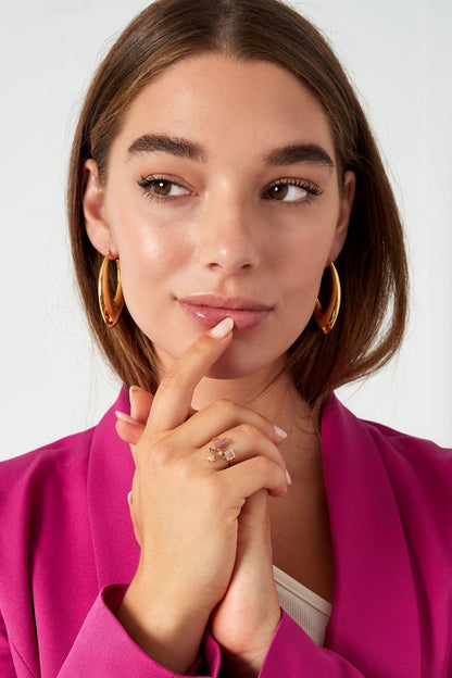 Edelstahl Ring Luna