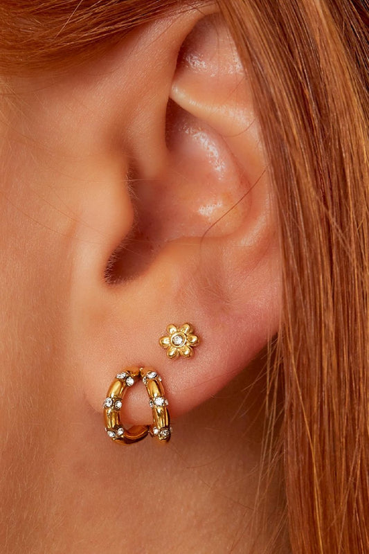 Edelstahl Ohrringstecker Blume