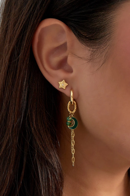 Edelstahl Ohrringe Matcha Moon