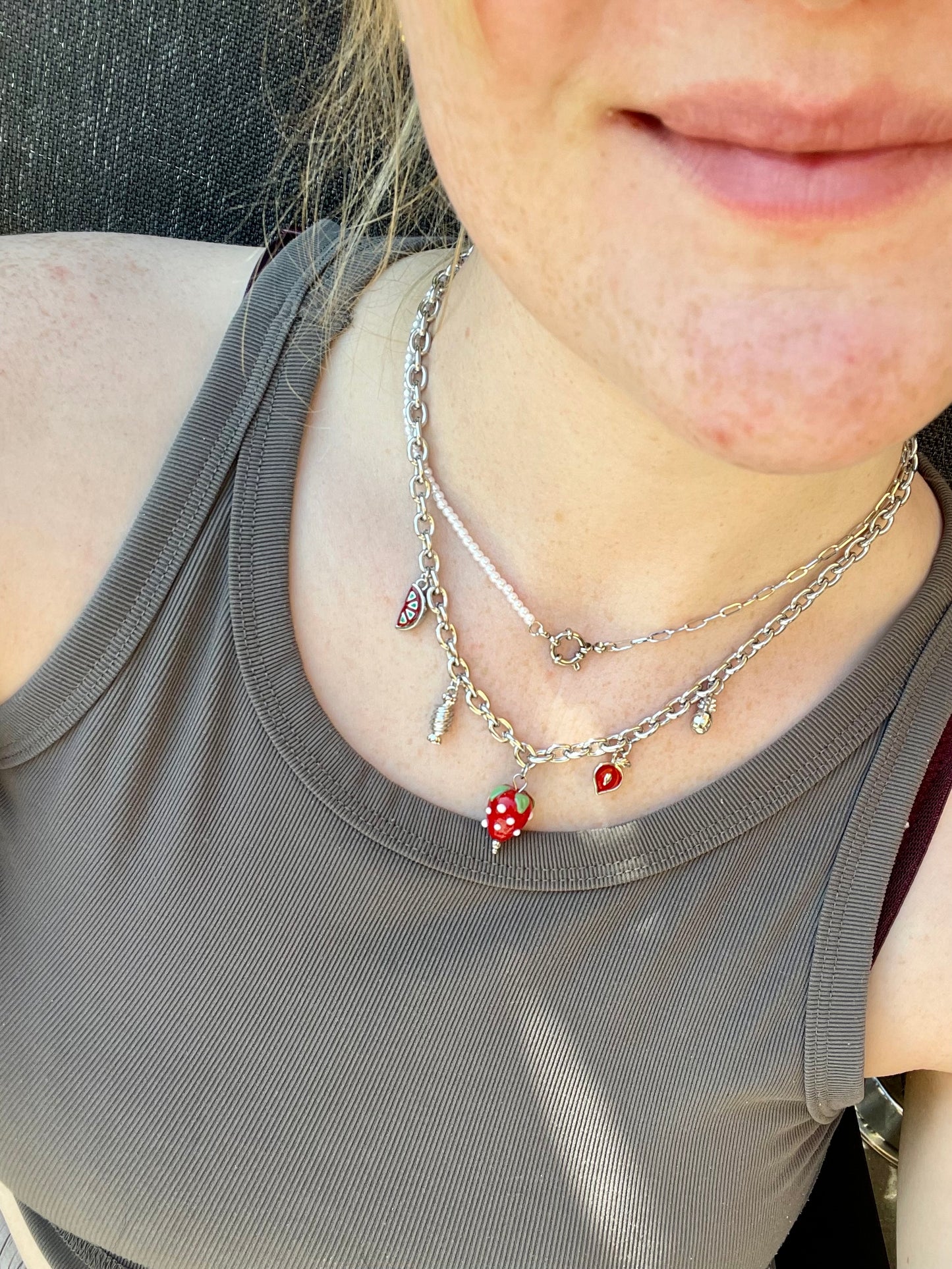 Edelstahl Kette Strawberry Hearth