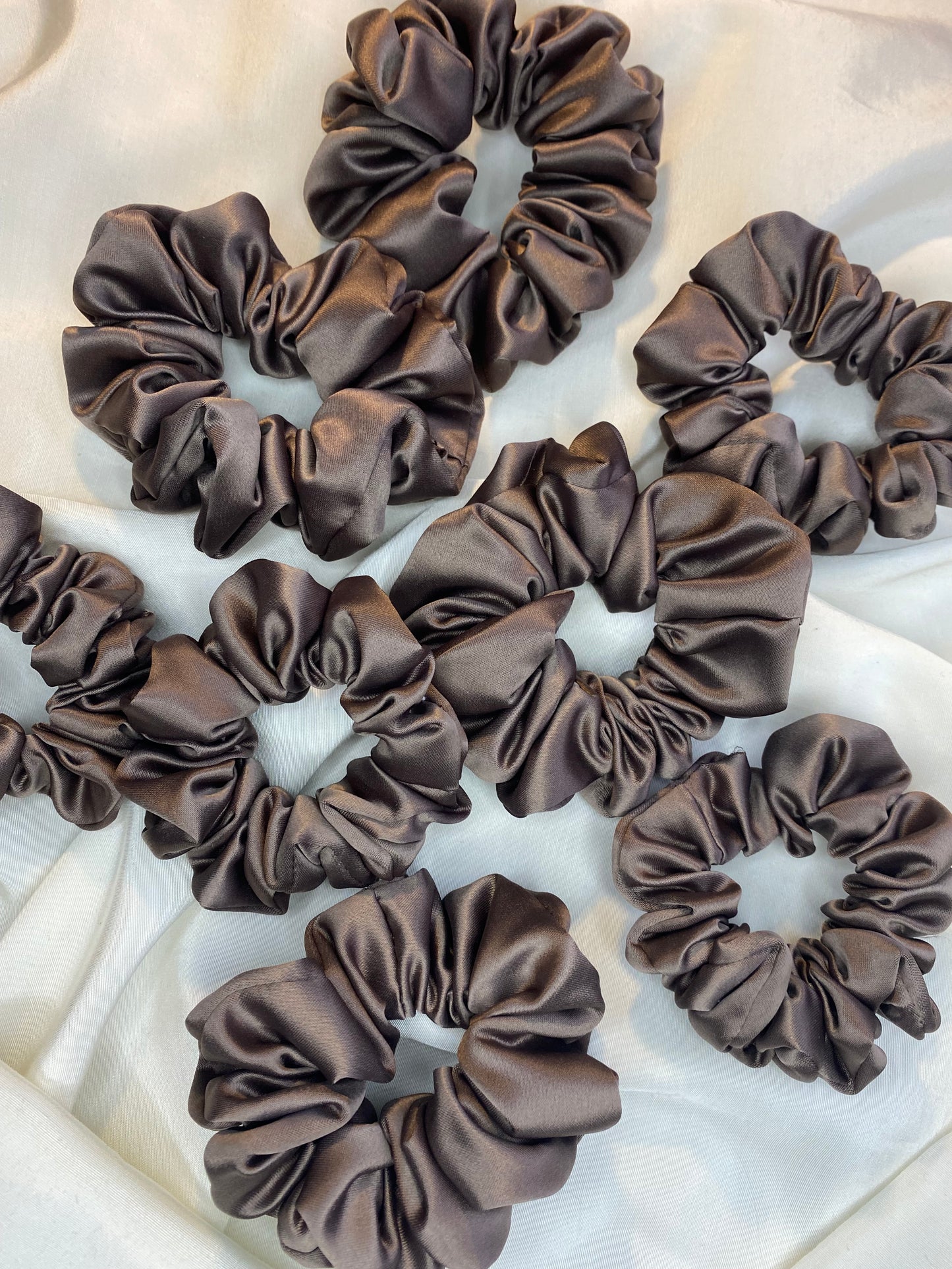 Scrunchie Taupe Satin