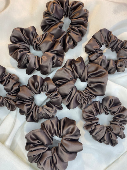 Scrunchie Taupe Satin