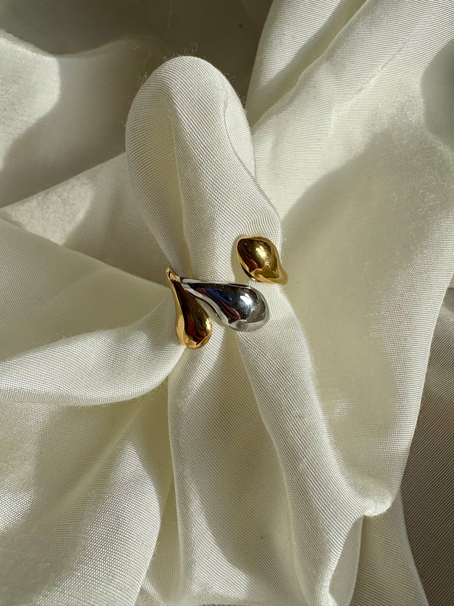 Edelstahl Ring Bicolor Charlie