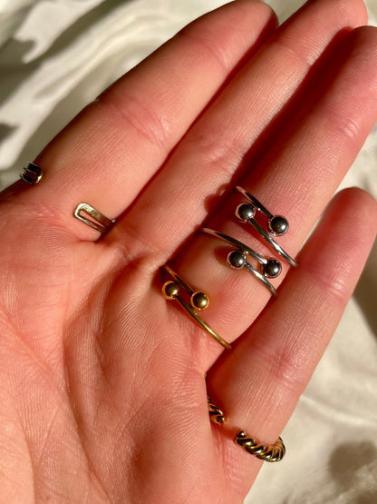 Edelstahl Ring Clovers