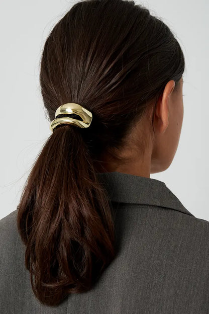 Haargummi Silber & Gold Metall