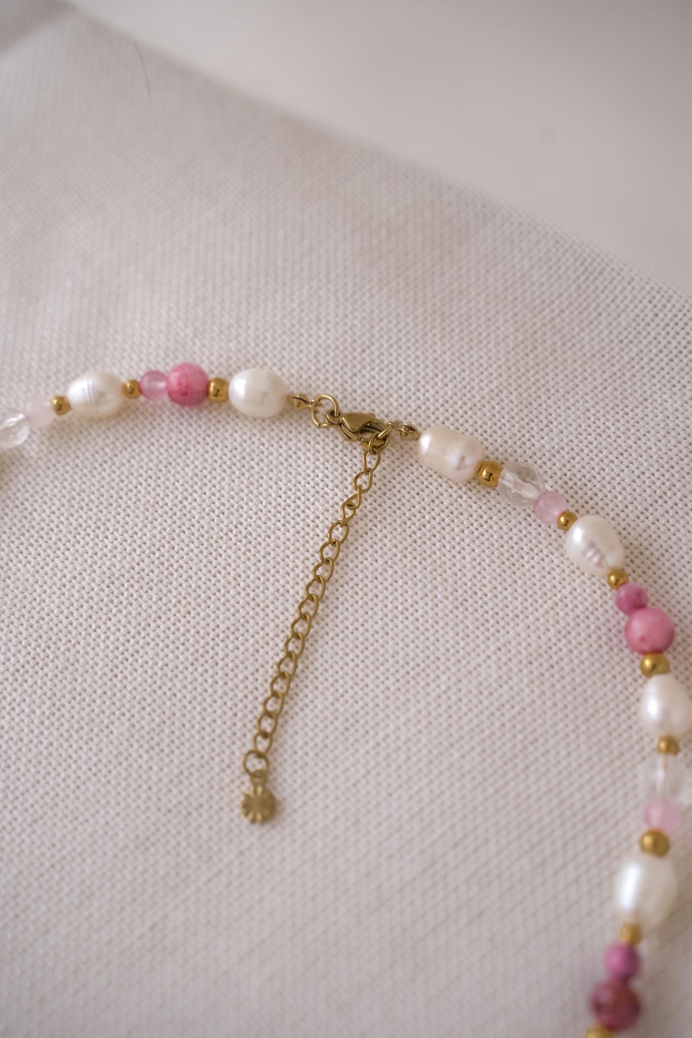 Süßwasserperlen Kette Rosa