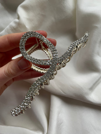 Haarspange Glitzer Metall